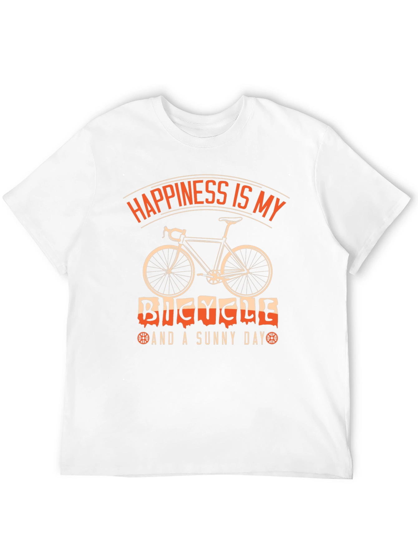 Black Happiness Bicycle T-Shirt - Sunny Day Ride view 12