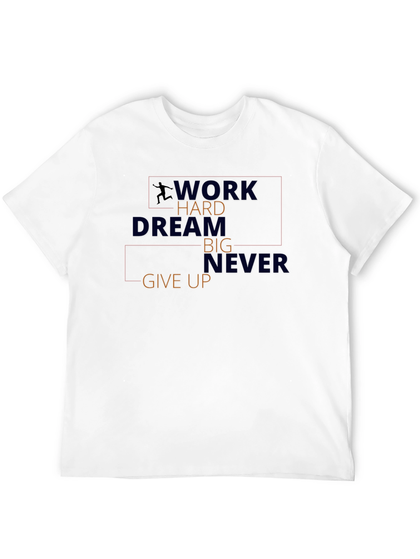 Black Motivational Black T-Shirt: Work Hard, Dream Big view 12