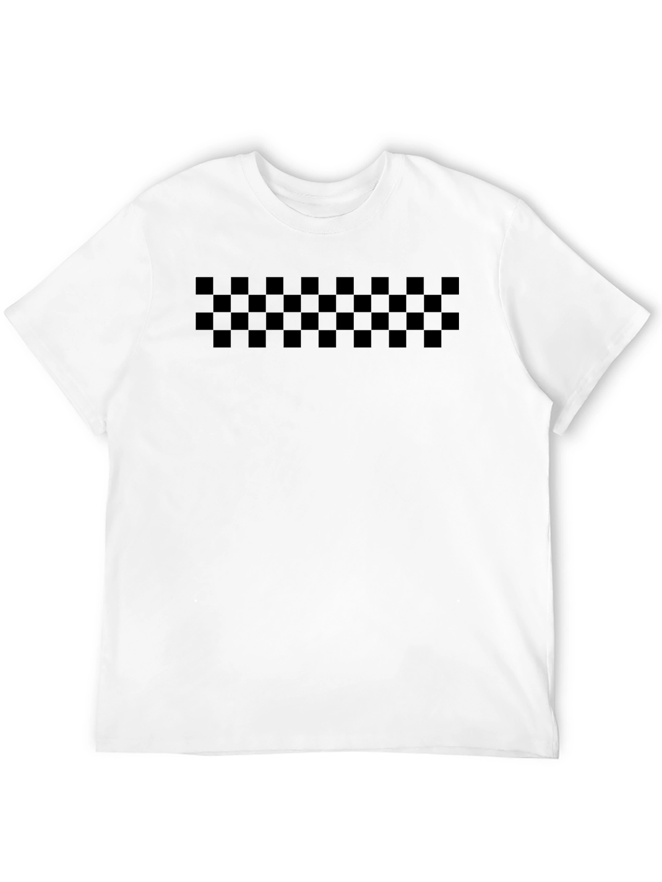 Black Black Checkered Graphic Tee - Classic Design view 12