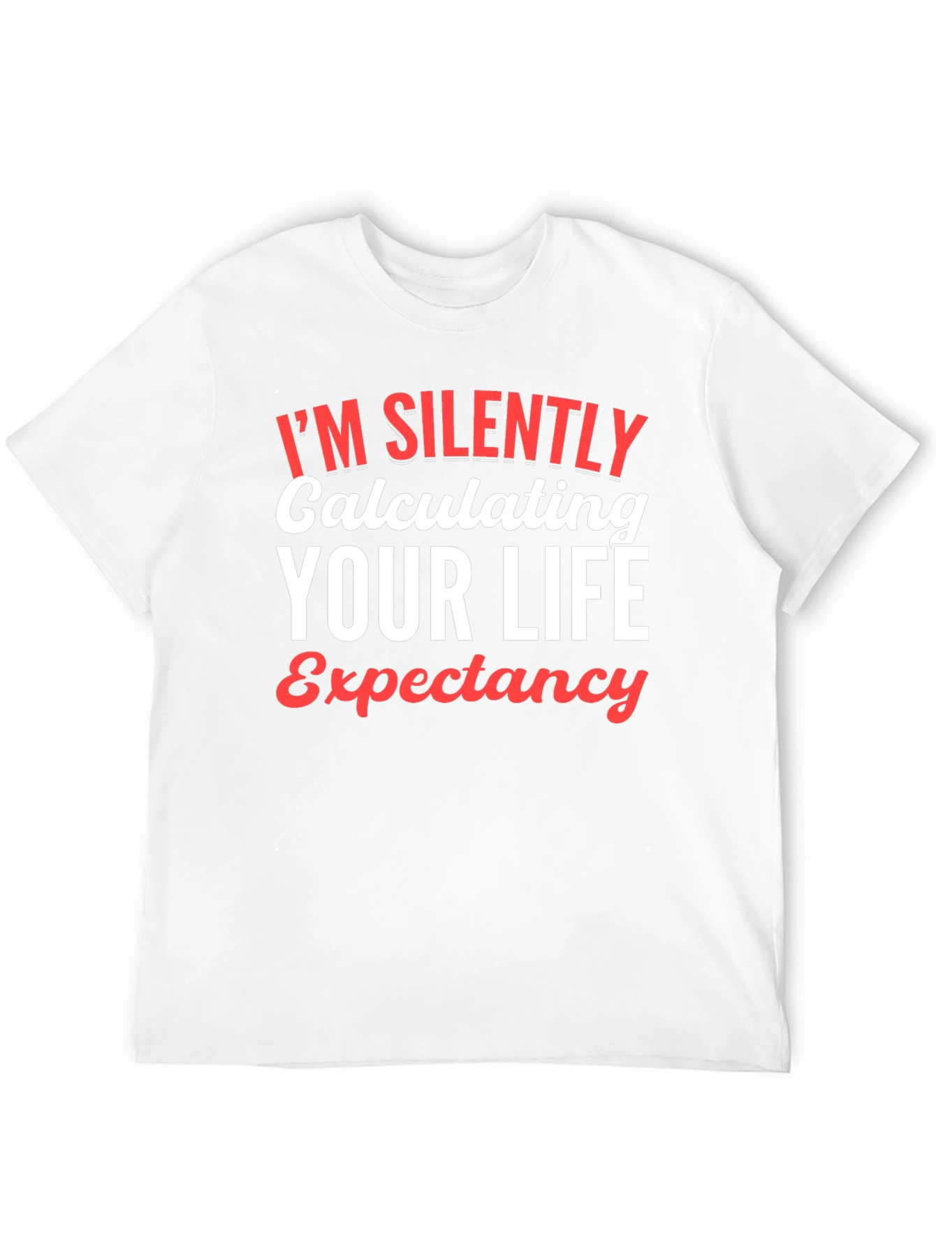 Black Calculating Life Expectancy Graphic T-Shirt view 12