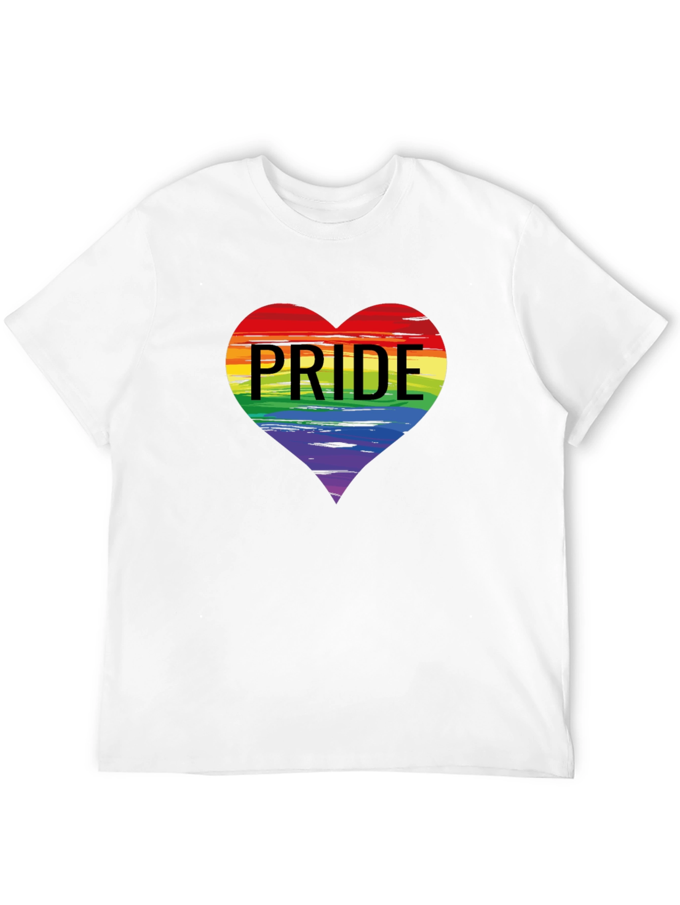 Black Pride Heart Graphic T-Shirt - Black Crew Neck Tee view 12
