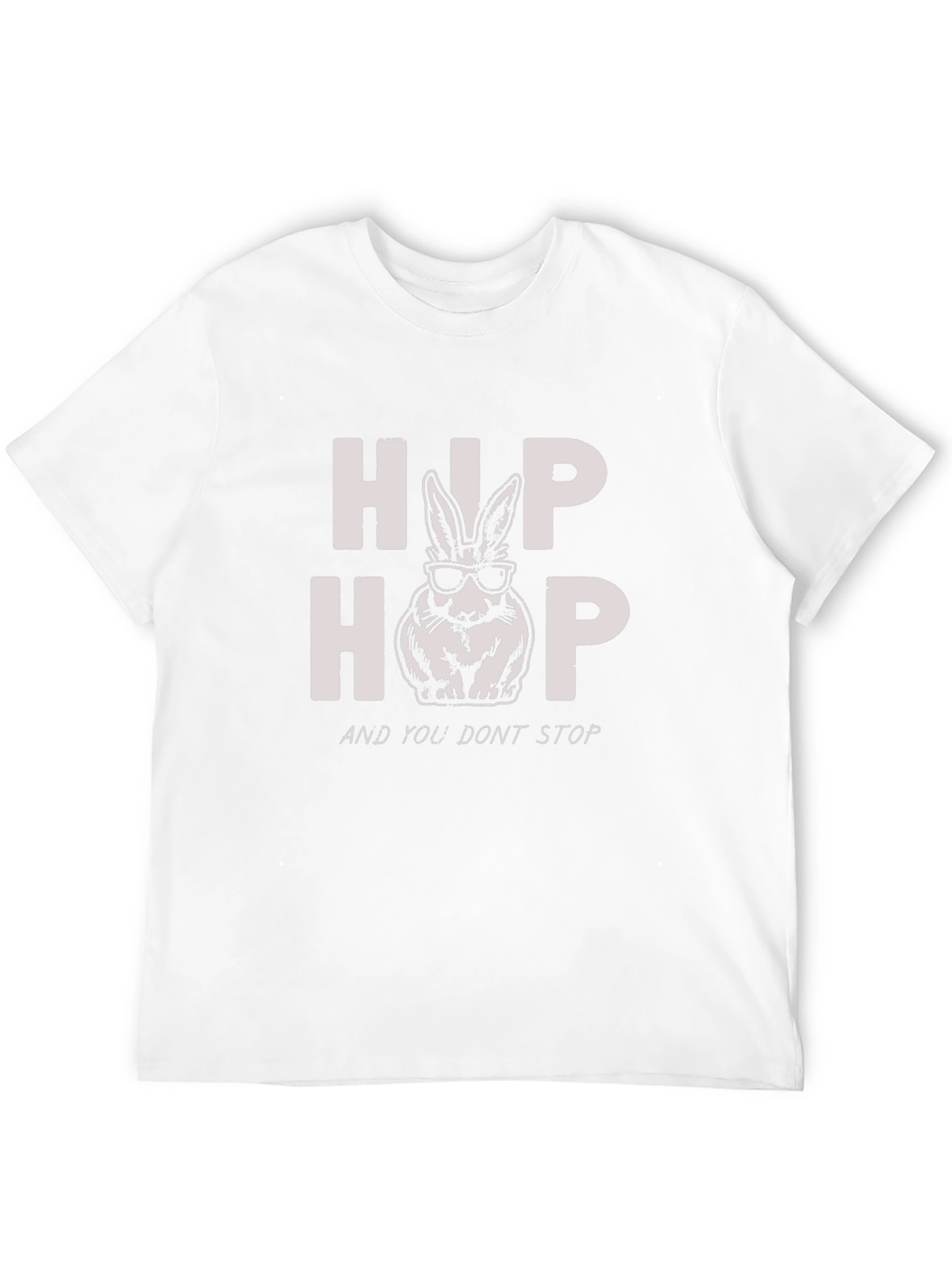 Black Hip Hop Rabbit Graphic T-Shirt - Funny Easter Tee view 12