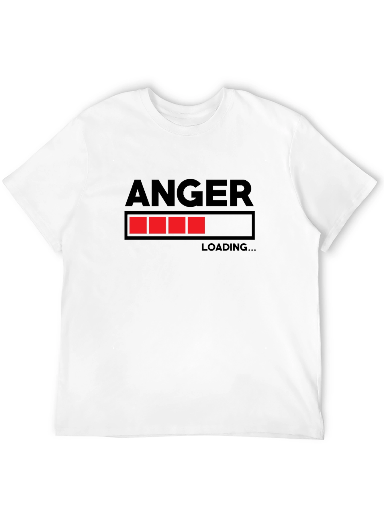 Black Anger Loading Funny Graphic T-Shirt view 12
