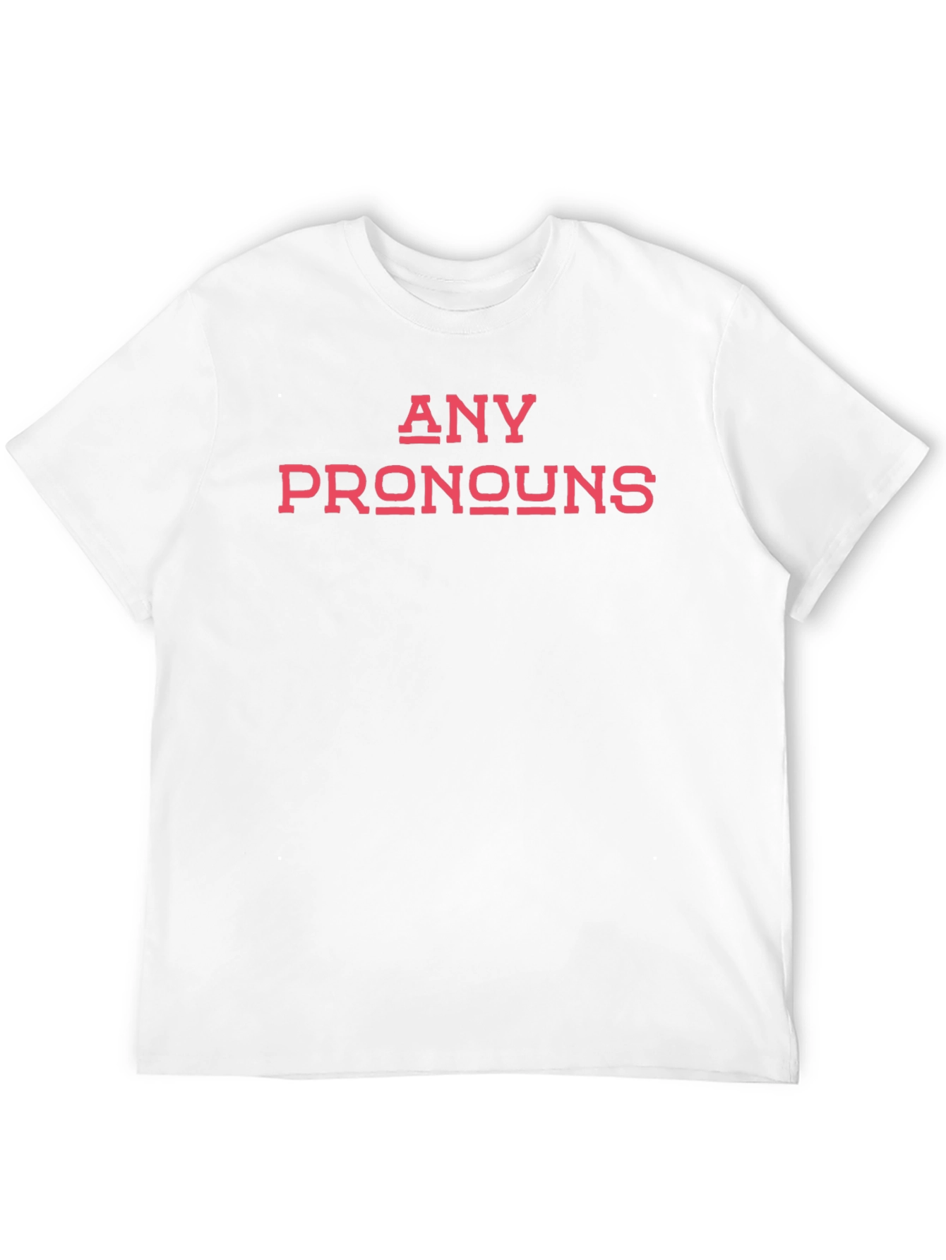 Black Any Pronouns Black Cotton T-Shirt view 12