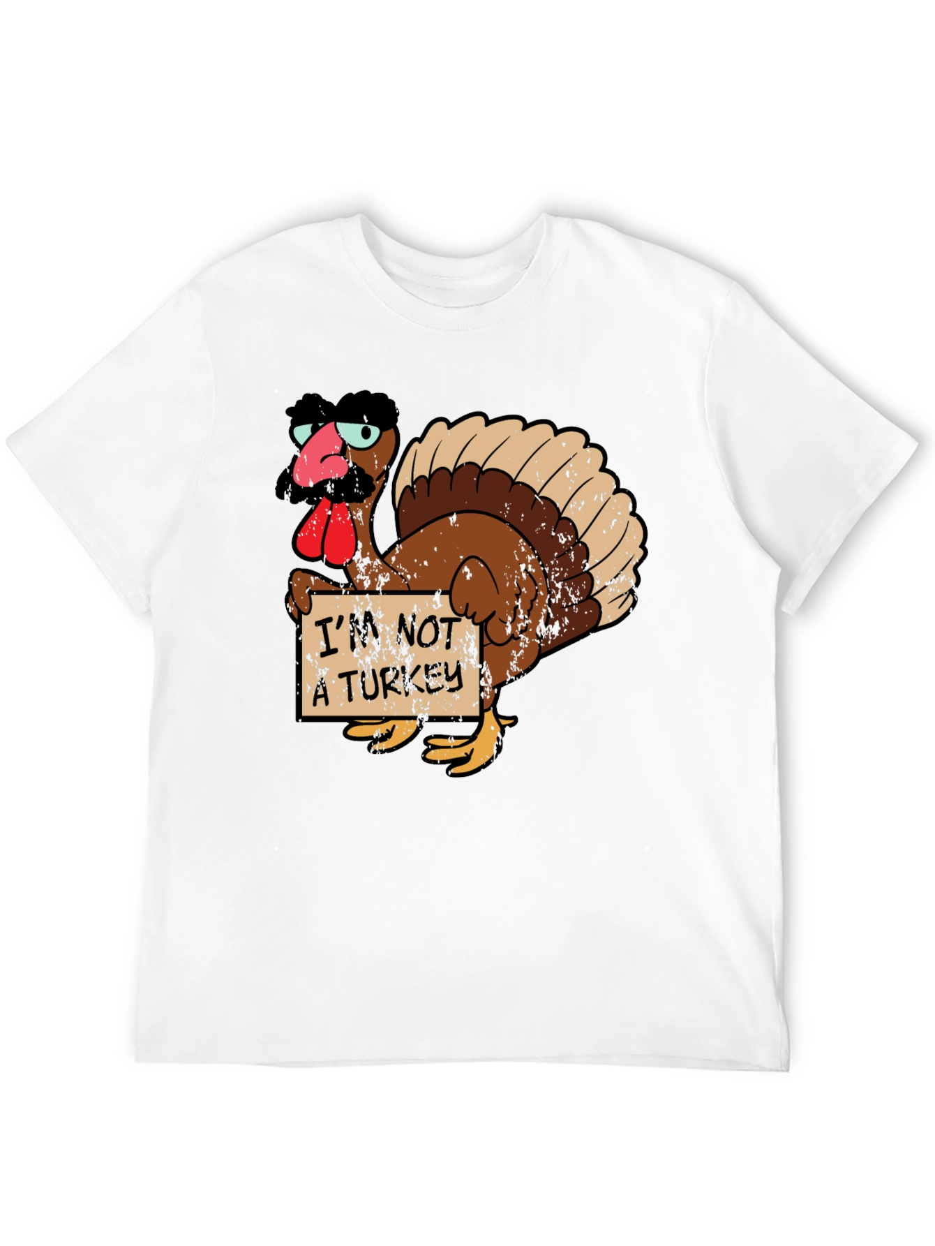 Black Funny Turkey in Disguise T-Shirt - Thanksgiving Humor view 12