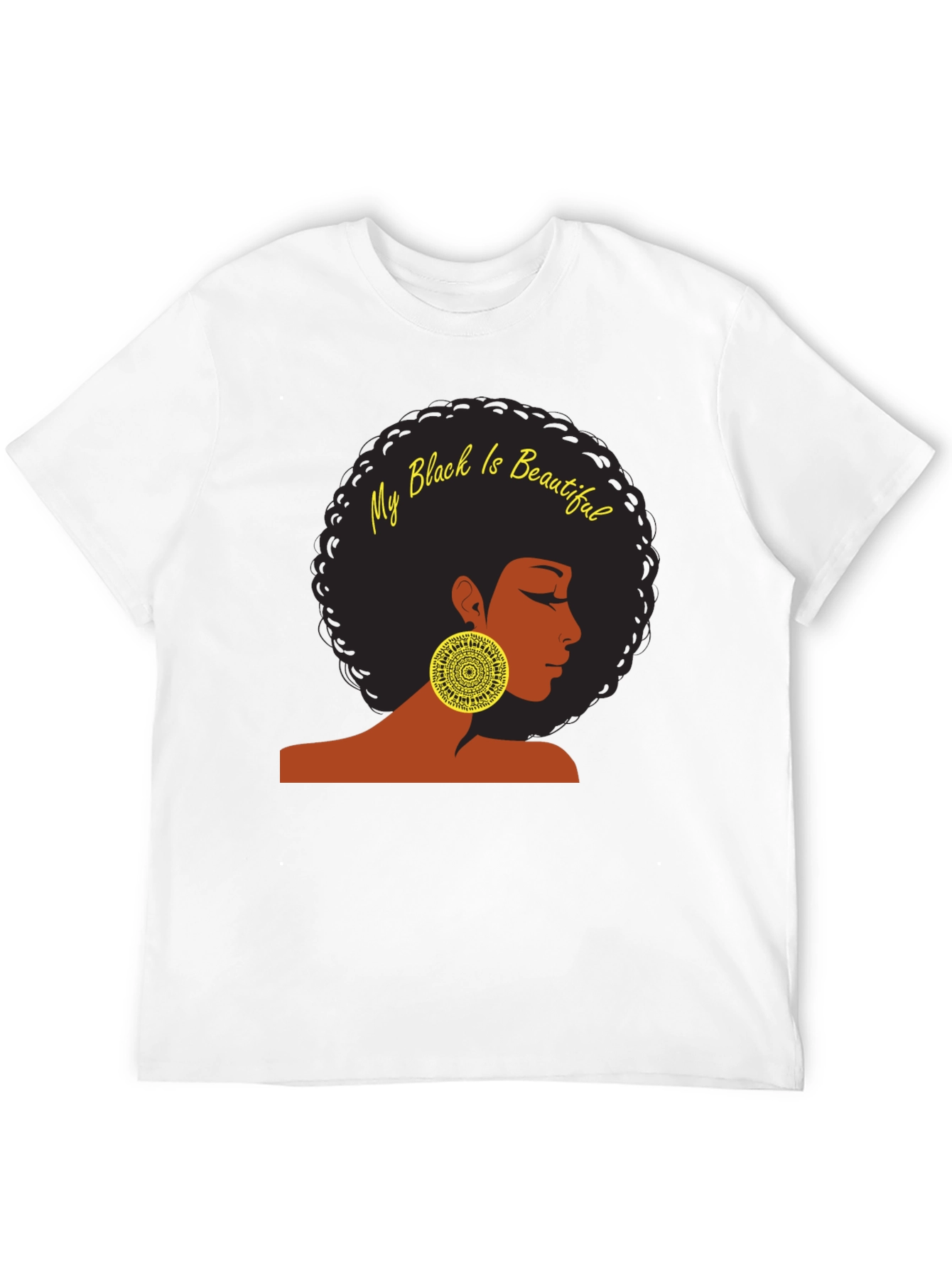 Black My Black is Beautiful T-Shirt - Afro Woman Design view 12