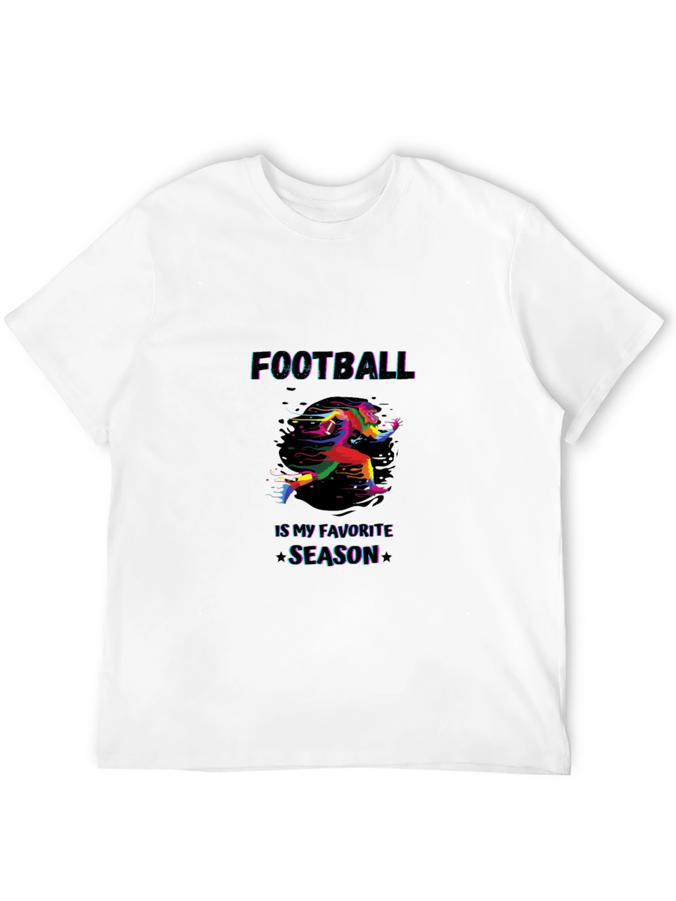 Black Football Is My Favorite Season Black Graphic Tee view 12