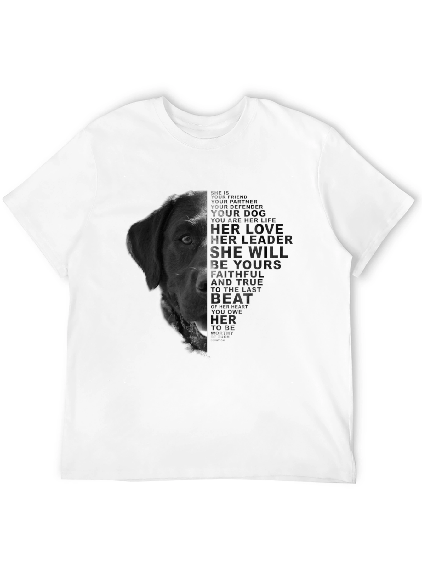 Black Dog Lover Tee: Faithful Companion T-Shirt view 12