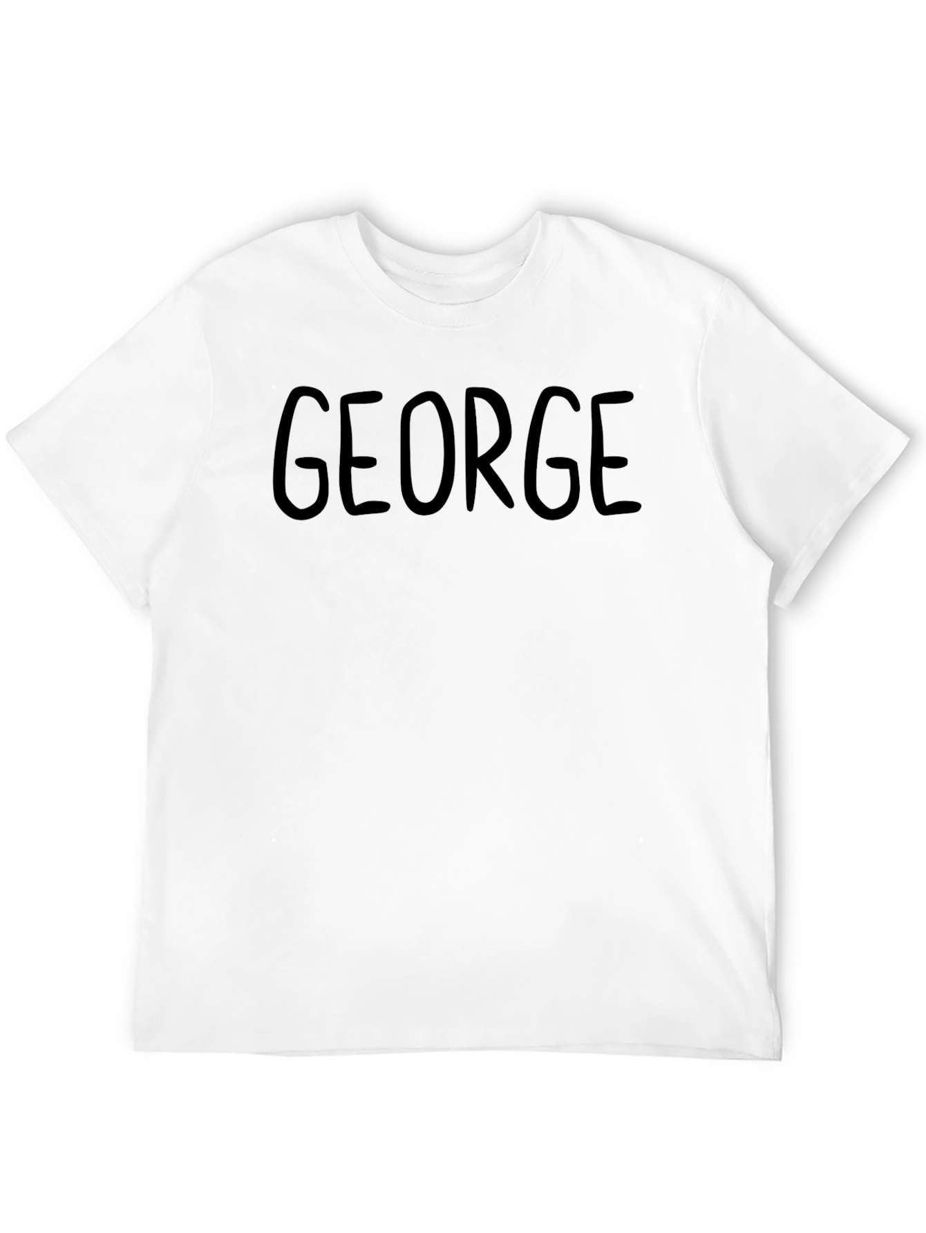 Black George Black Tee - Personalized Name T-Shirt view 12