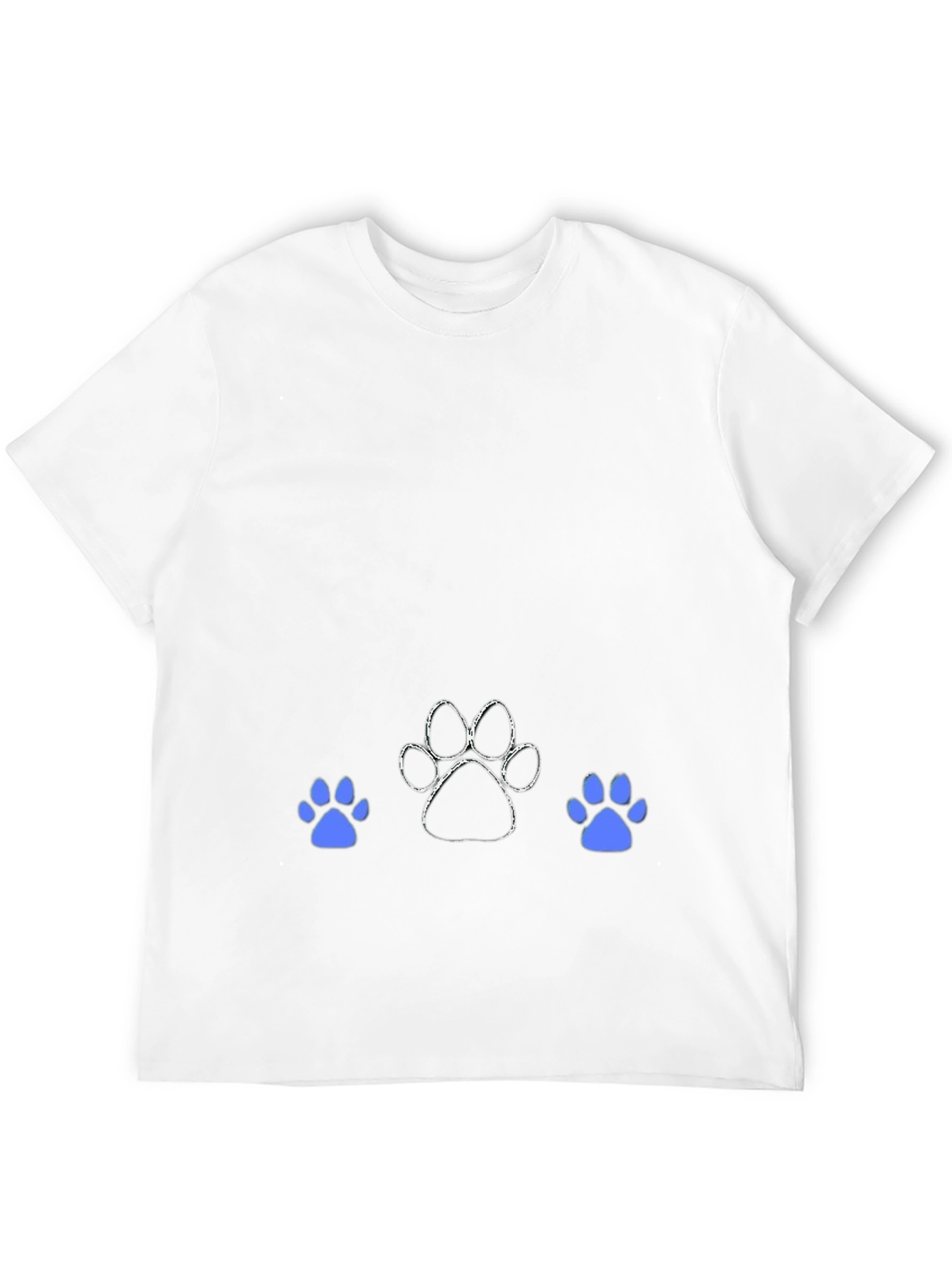 Black Dog Paw Print Graphic T-Shirt view 12