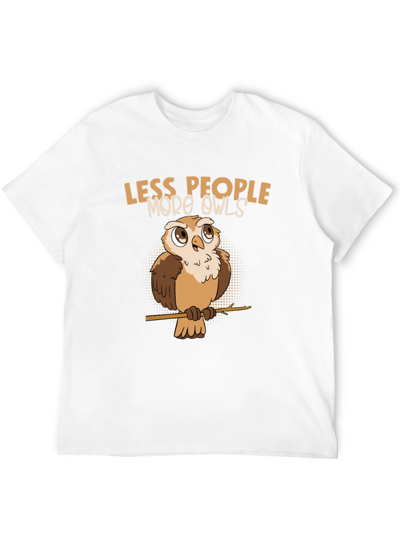 Black Less People More Owls Graphic Tee view 12