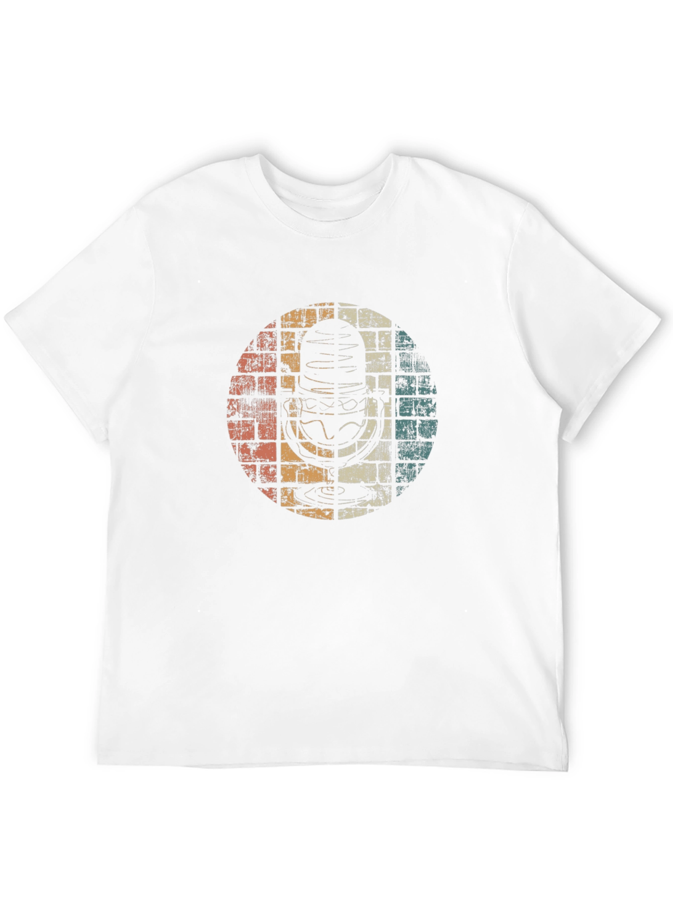 Black Retro Microphone Graphic Tee - Vintage Style view 12