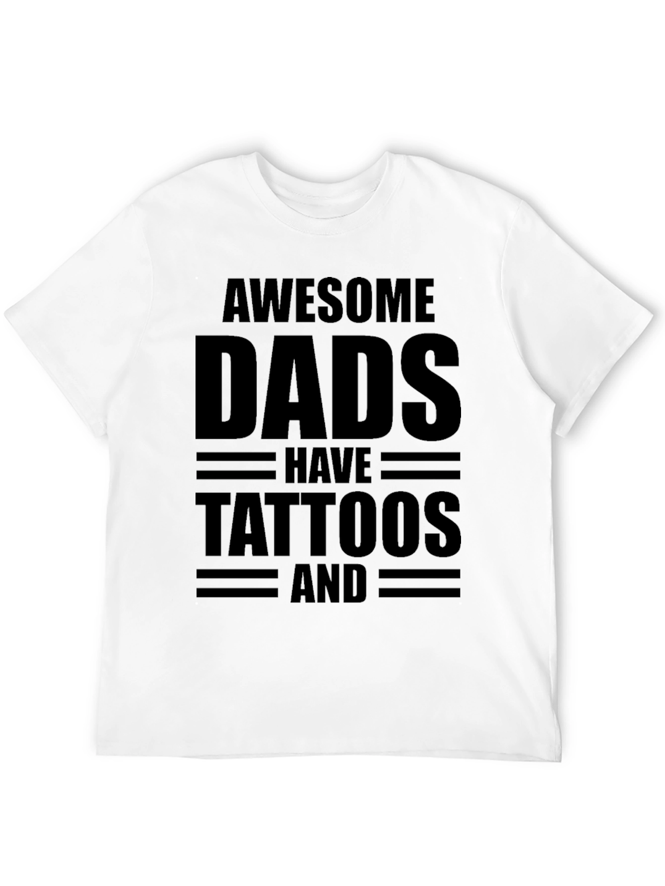Black Awesome Dads Have Tattoos T-Shirt view 12
