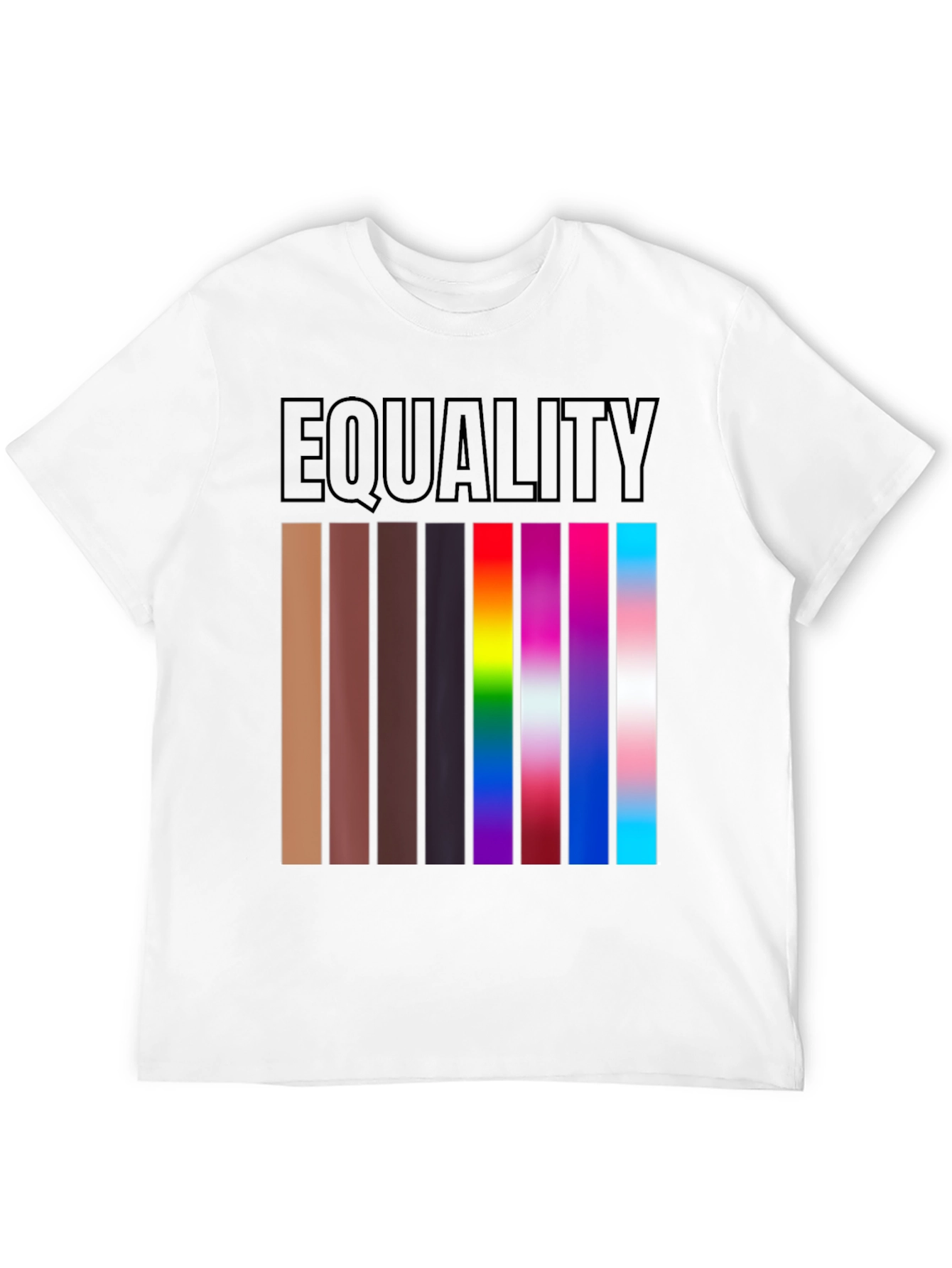 Black Equality T-Shirt Diverse Skin Tones & LGBTQ+ Pride view 12