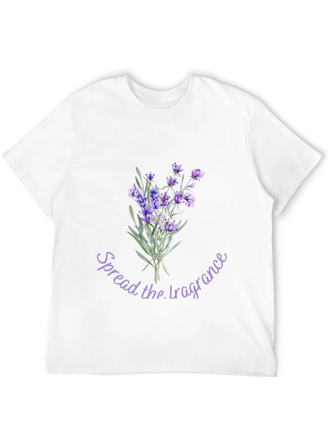 Black Floral Lavender 'Spread the Fragrance' Graphic T-Shirt view 12