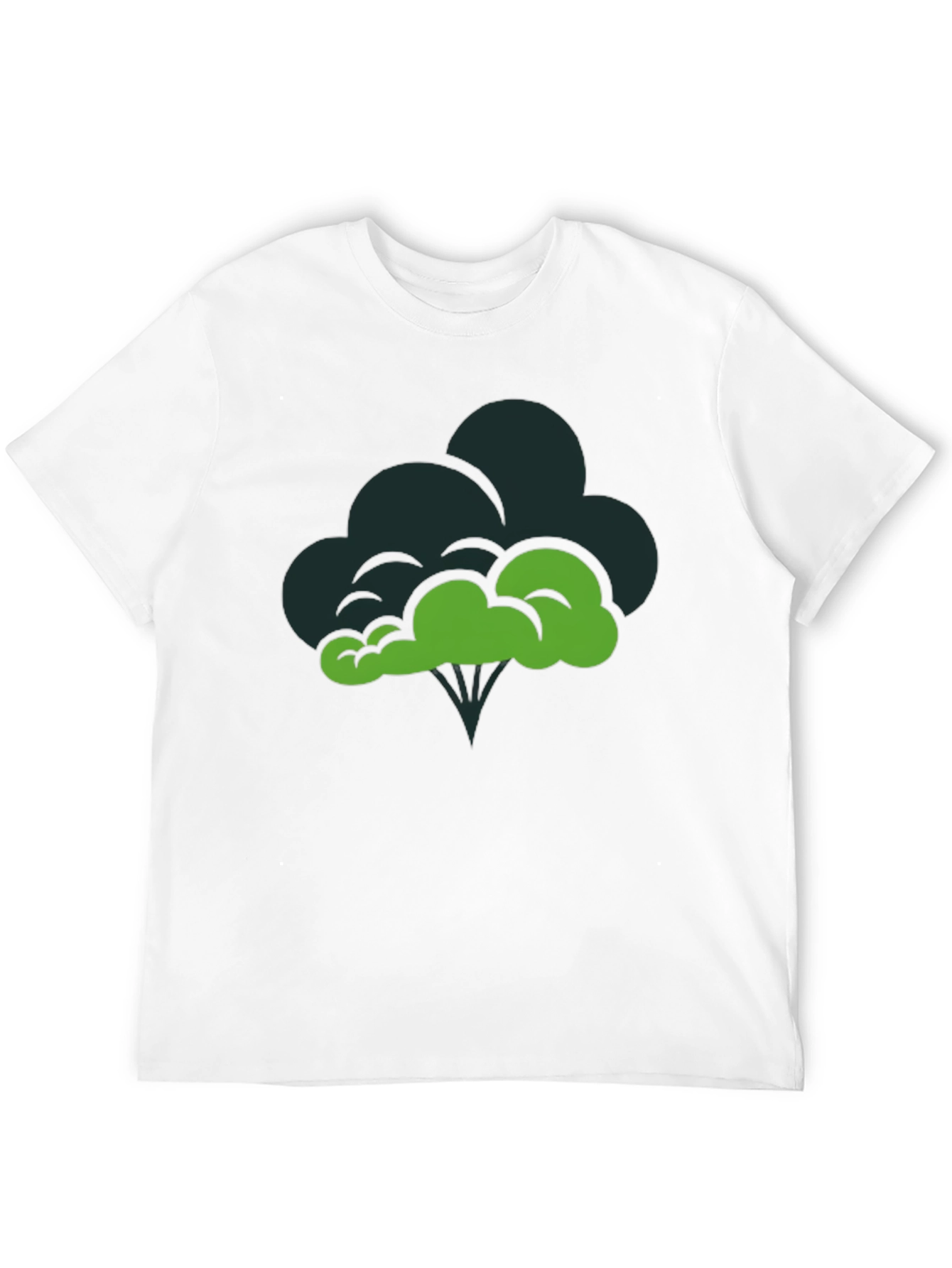 Black Broccoli Graphic Tee - Funny Veggie T-Shirt view 12