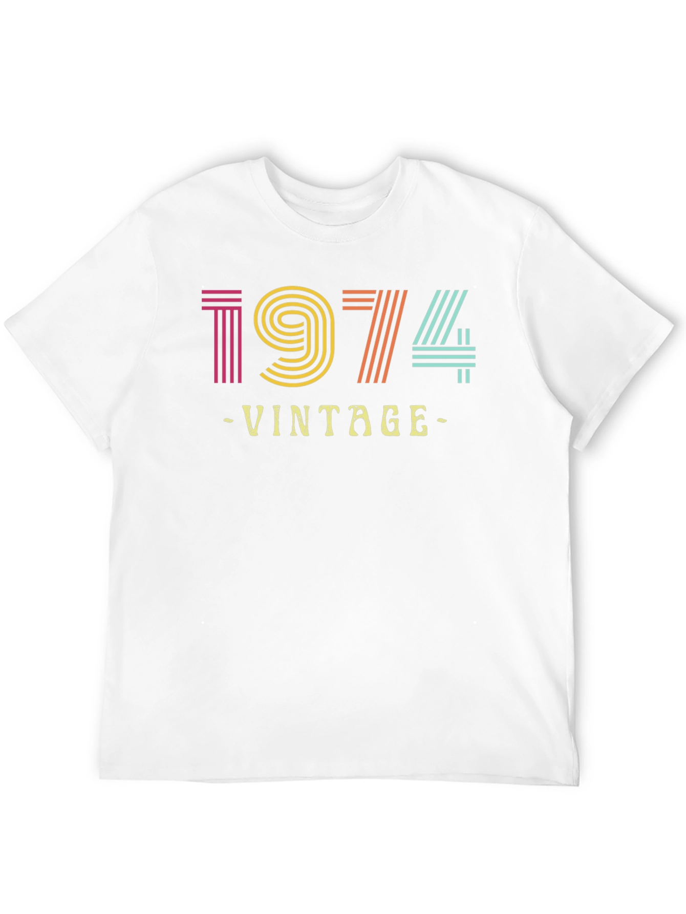 Black Vintage 1974 Graphic Tee - Retro Birthday Shirt view 12