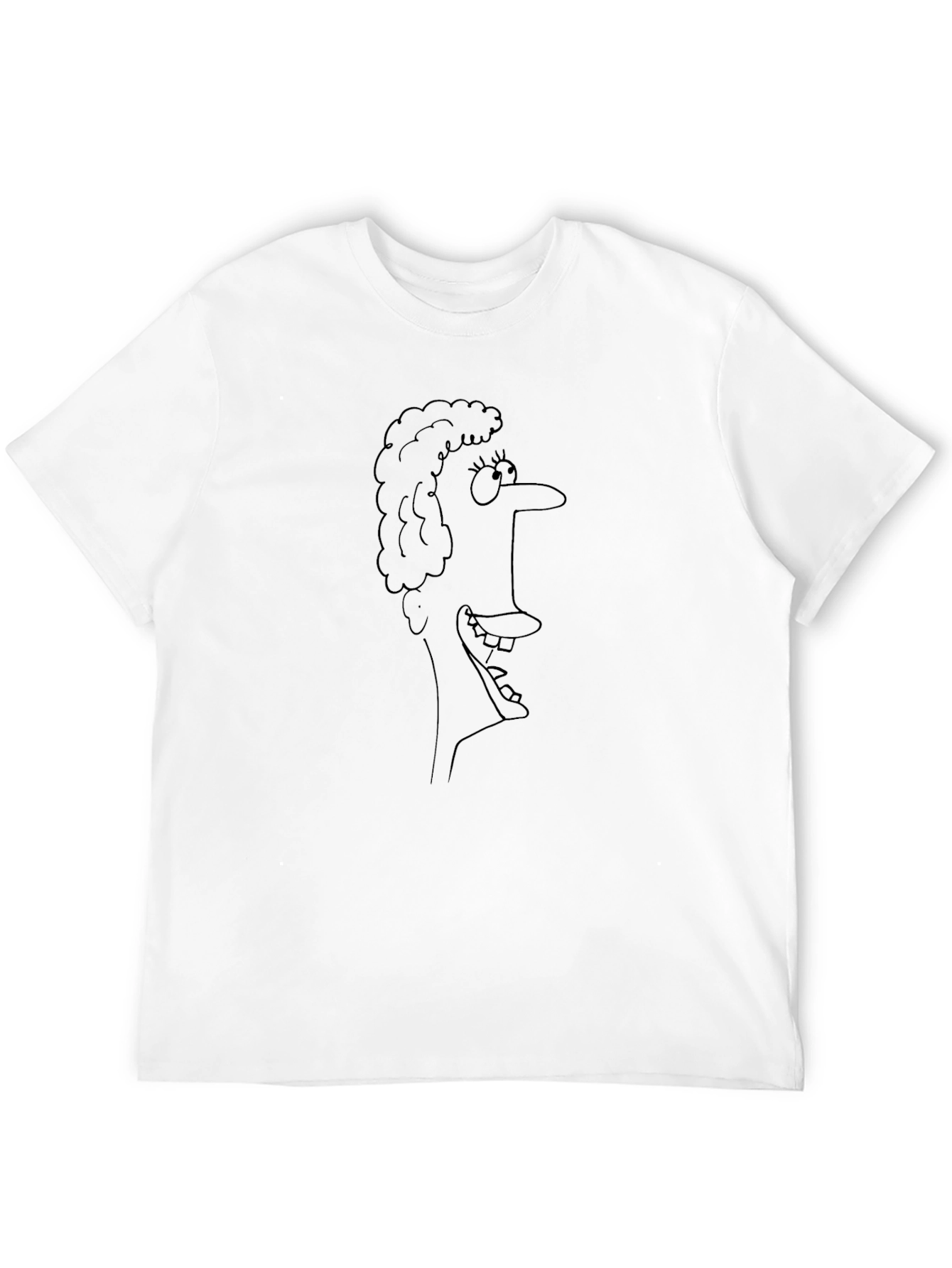 Black Cartoon Face Black T-Shirt view 12