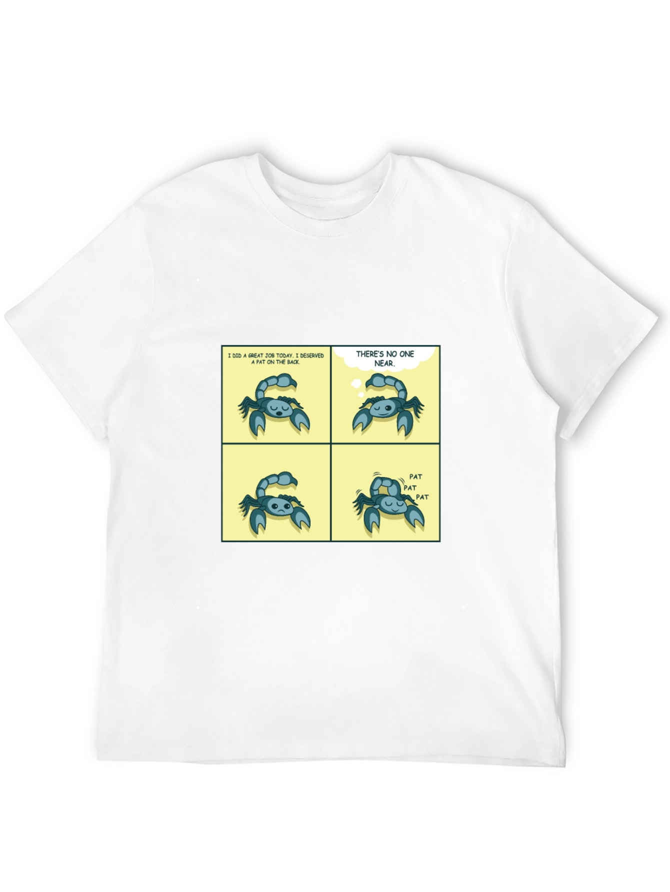 Black Funny Pat On The Back Comic Black T-Shirt view 12