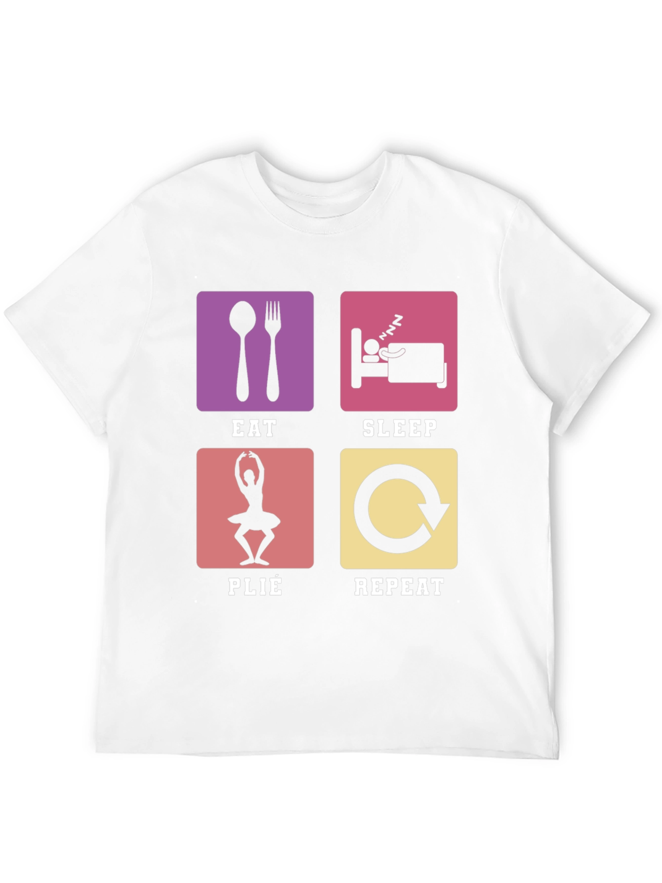 Black Eat Sleep Plie Repeat T-Shirt - Ballet Dancer Gift view 12