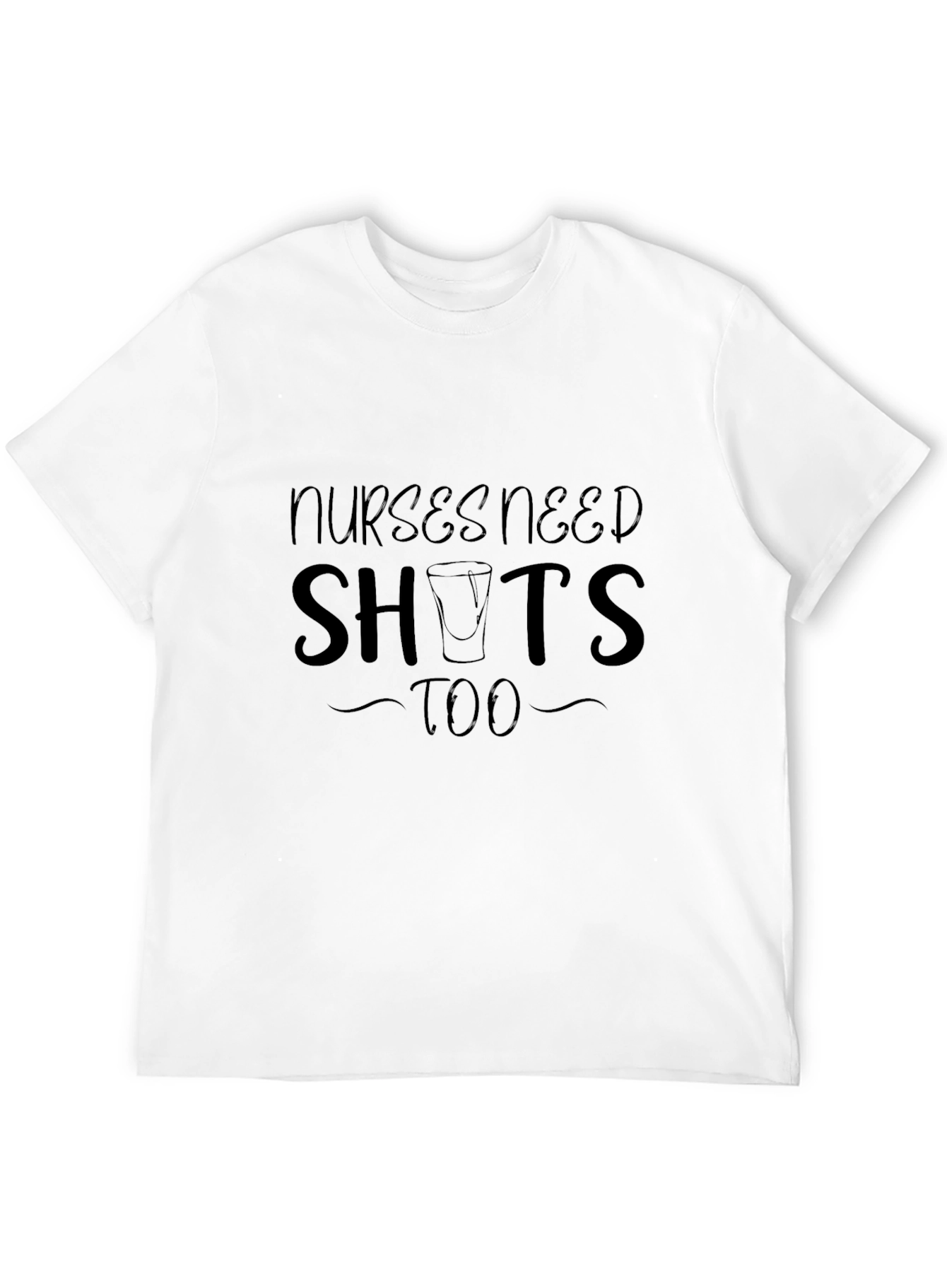 Black Nurses Need Shots Too Black Graphic T-Shirt view 12