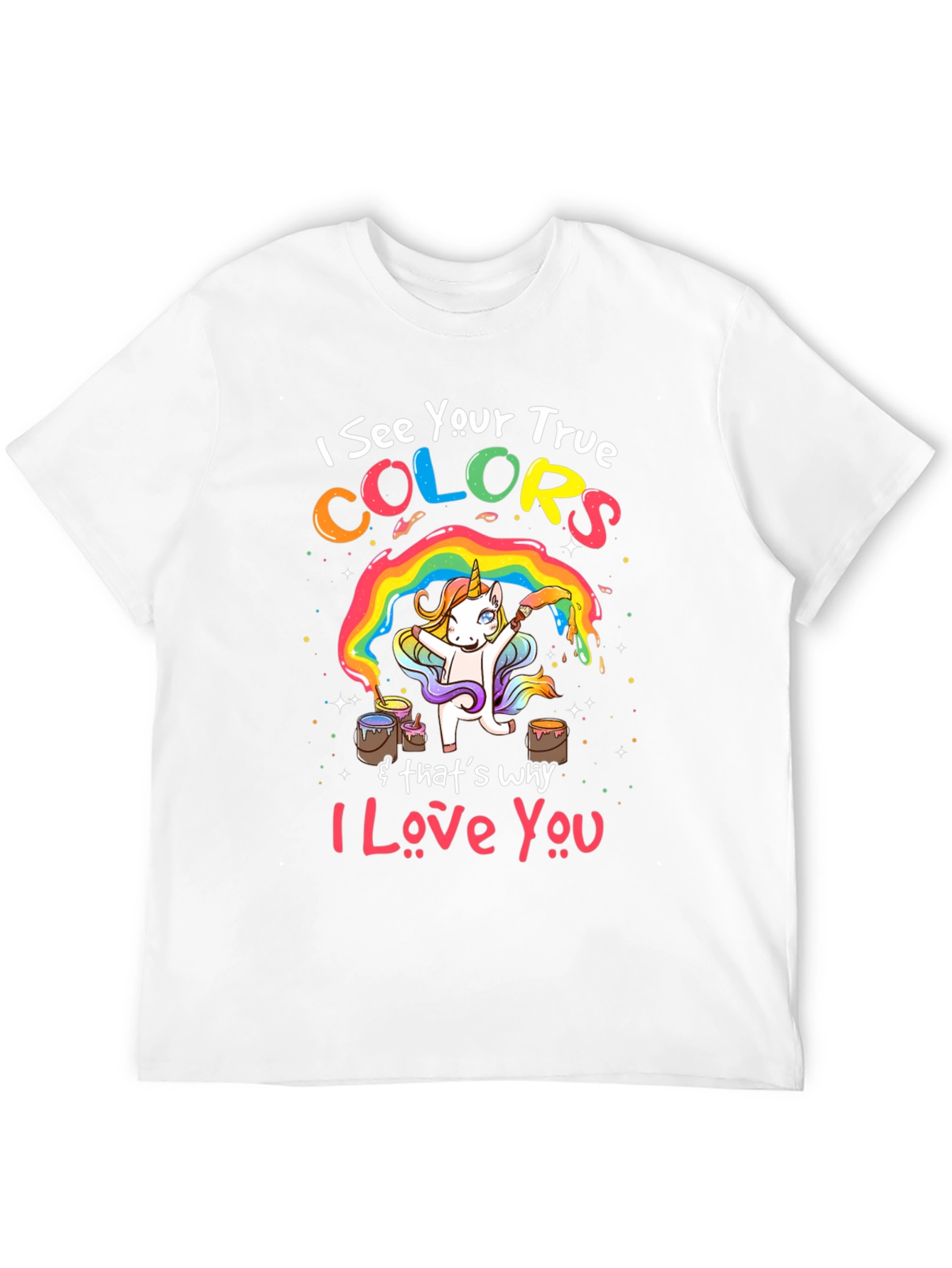 Black True Colors Unicorn Graphic Tee view 12