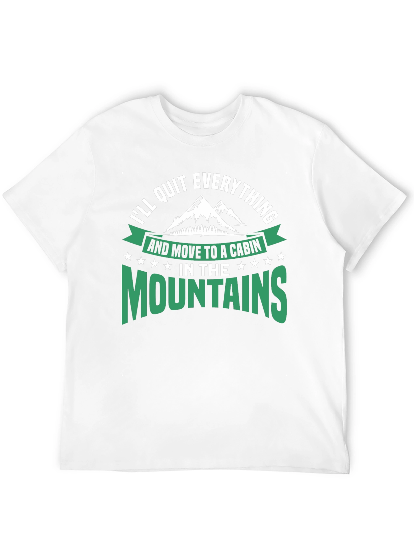 Black Cabin in the Mountains Graphic T-Shirt view 12