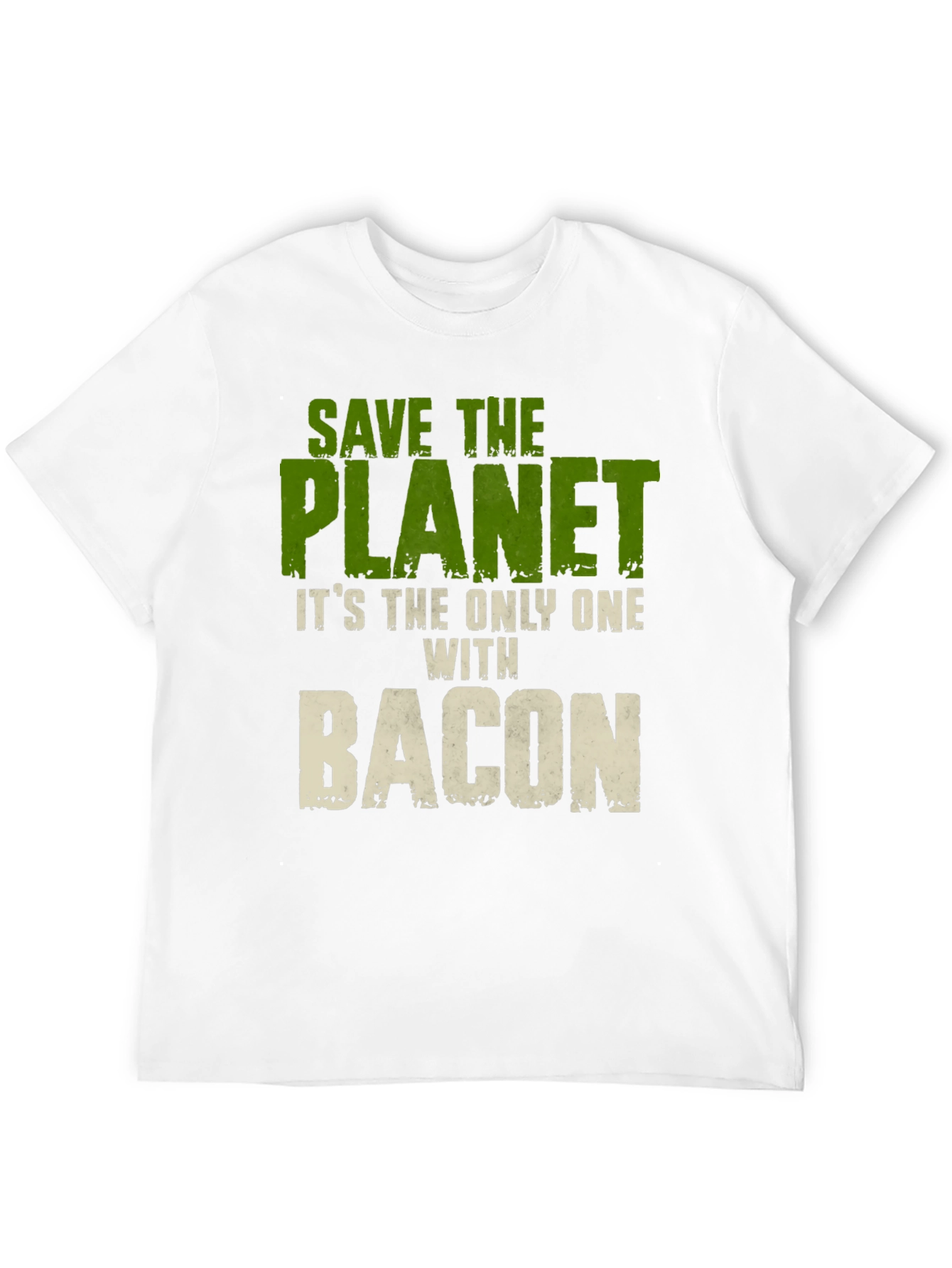 Black Save The Planet Bacon Graphic T-Shirt view 12