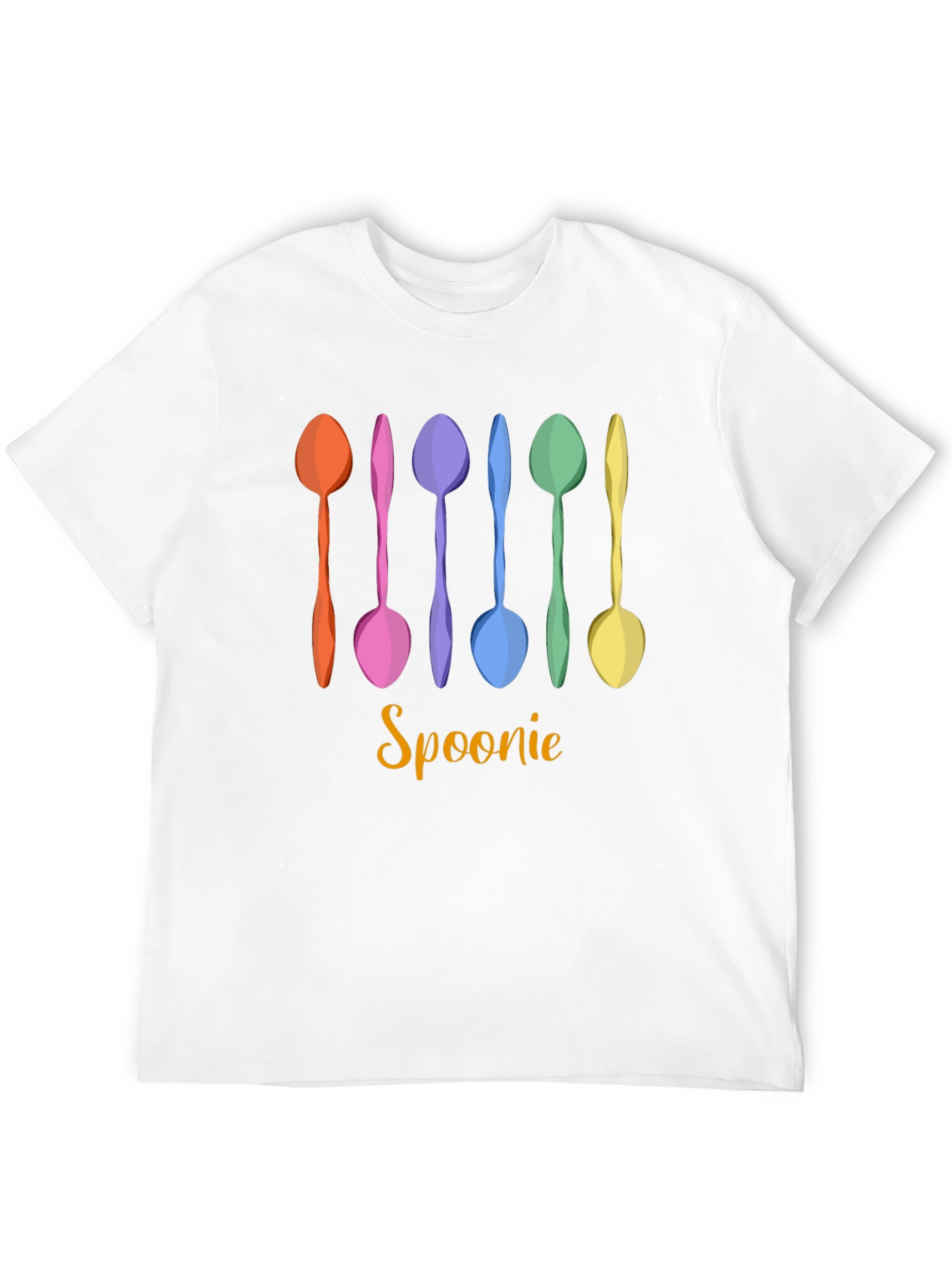 Black Spoonie T-Shirt - Colorful Spoon Design view 12
