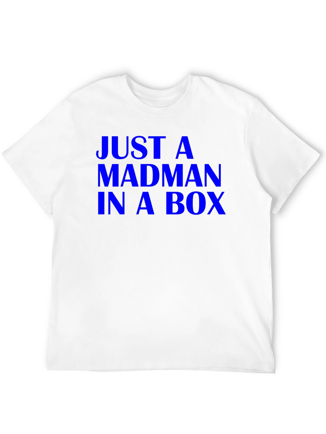 Black Just a Madman in a Box Tee - Black Cotton T-Shirt view 12