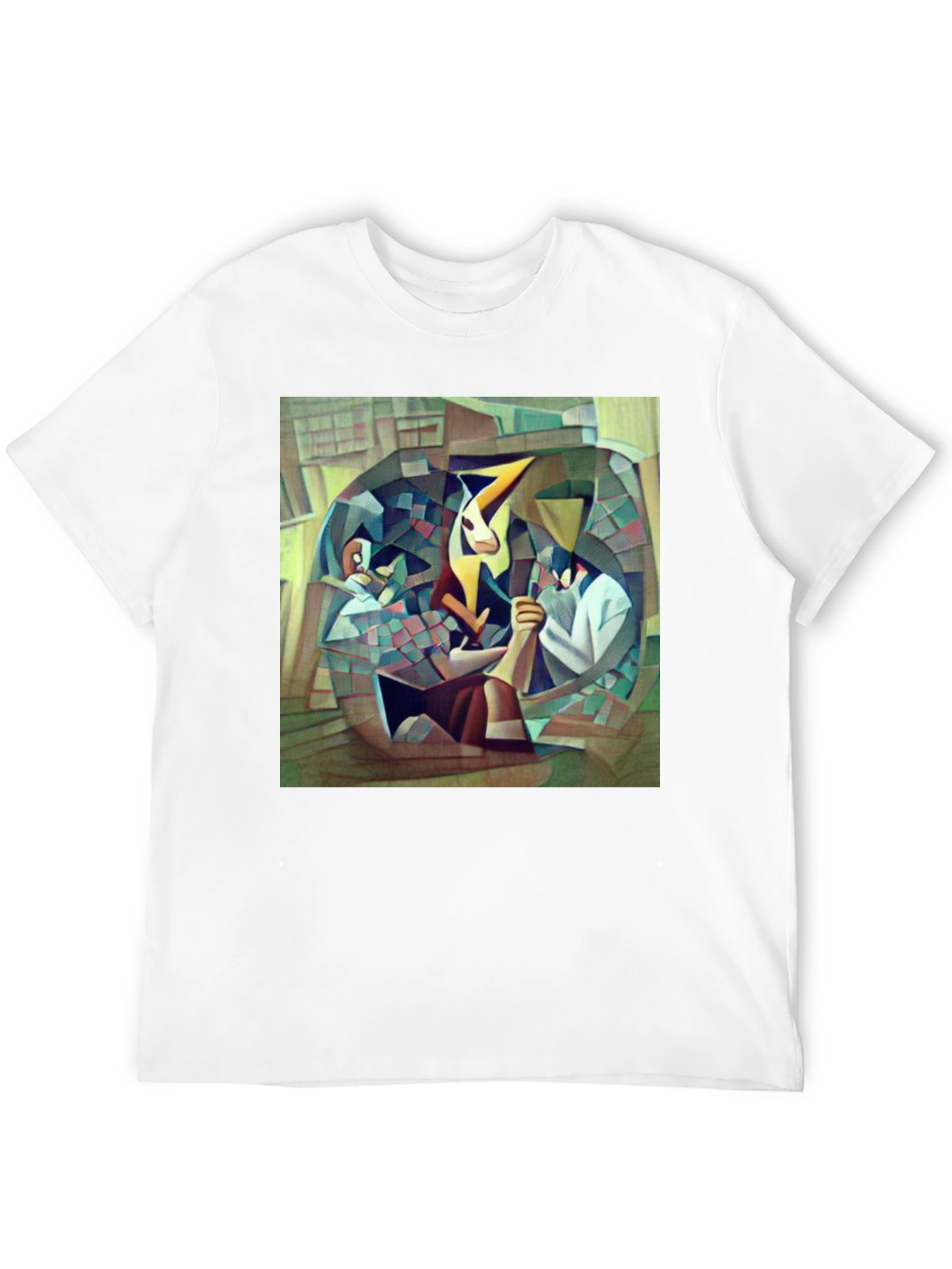 Black Abstract Art Graphic T-Shirt, Unique Design view 12