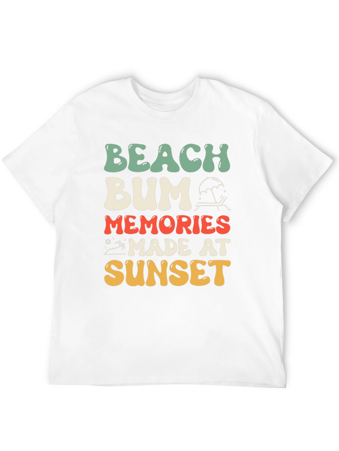 Black Beach Bum Sunset Memories T-Shirt view 12