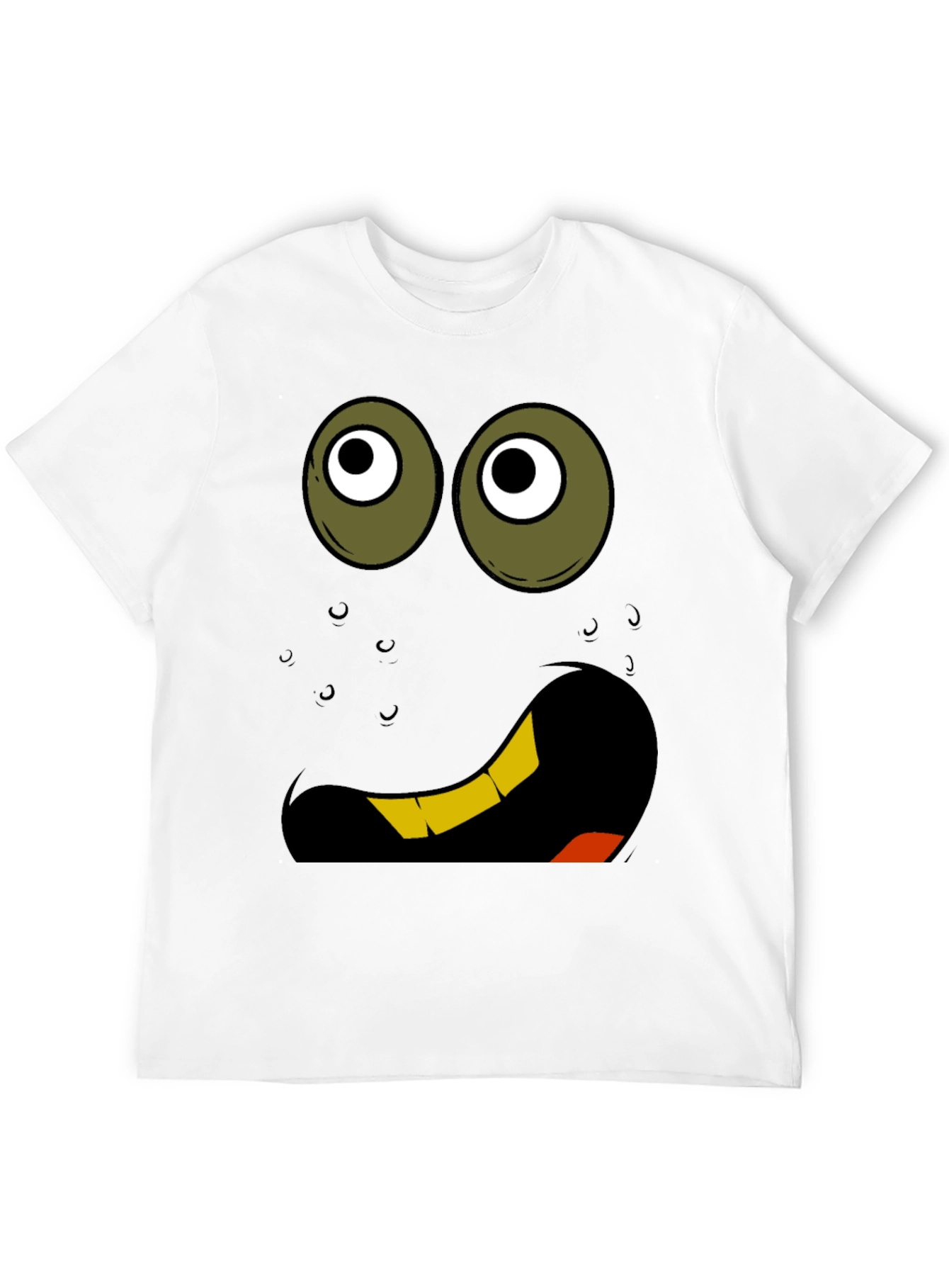 Black Funny Cartoon Face Graphic T-Shirt view 12