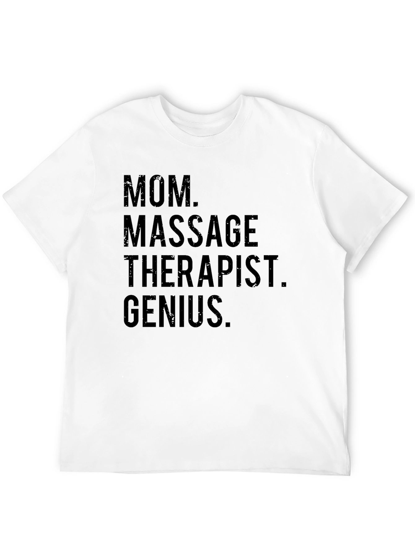 Black Mom Massage Therapist Genius Black T-Shirt view 12