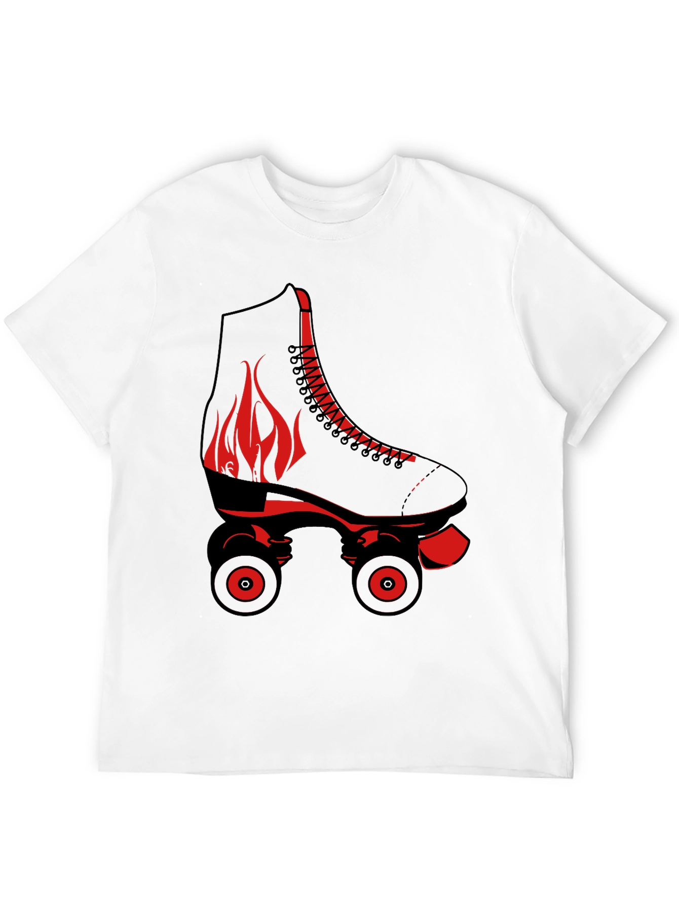 Black Retro Roller Skate Graphic Tee view 12