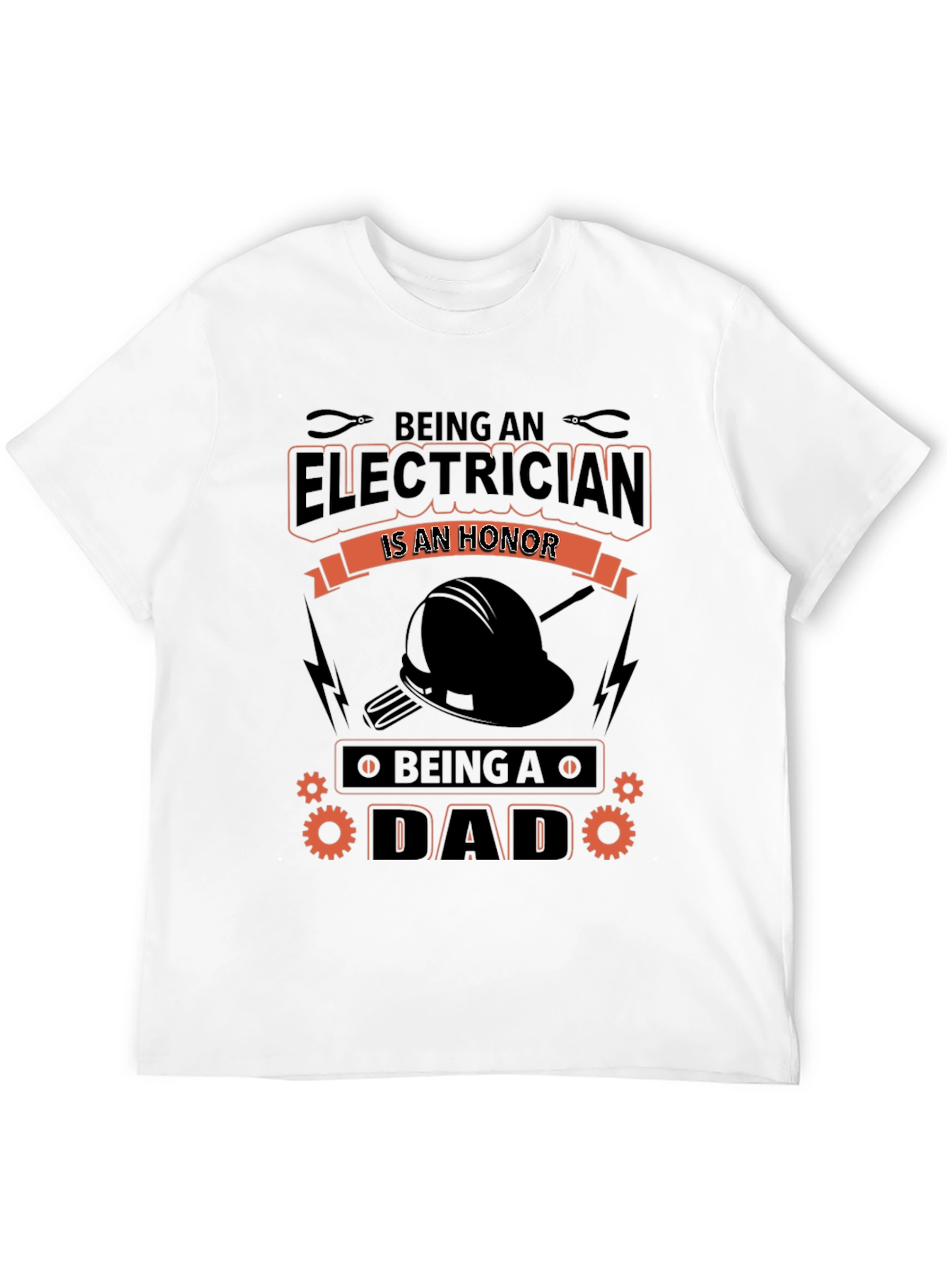 Black Electrician Dad Black T-Shirt view 12