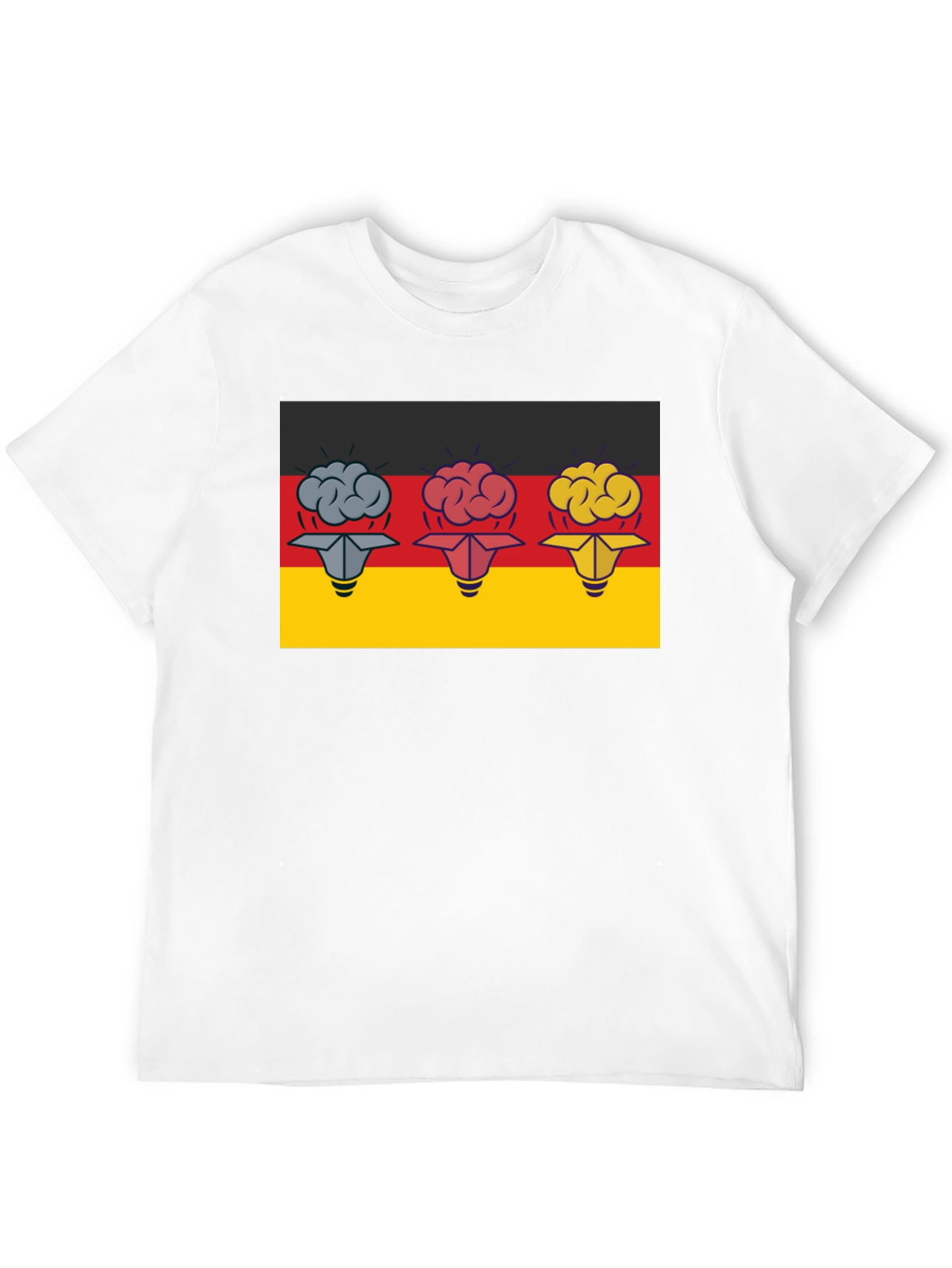 Germany Flag Brain Idea T-Shirt - 12