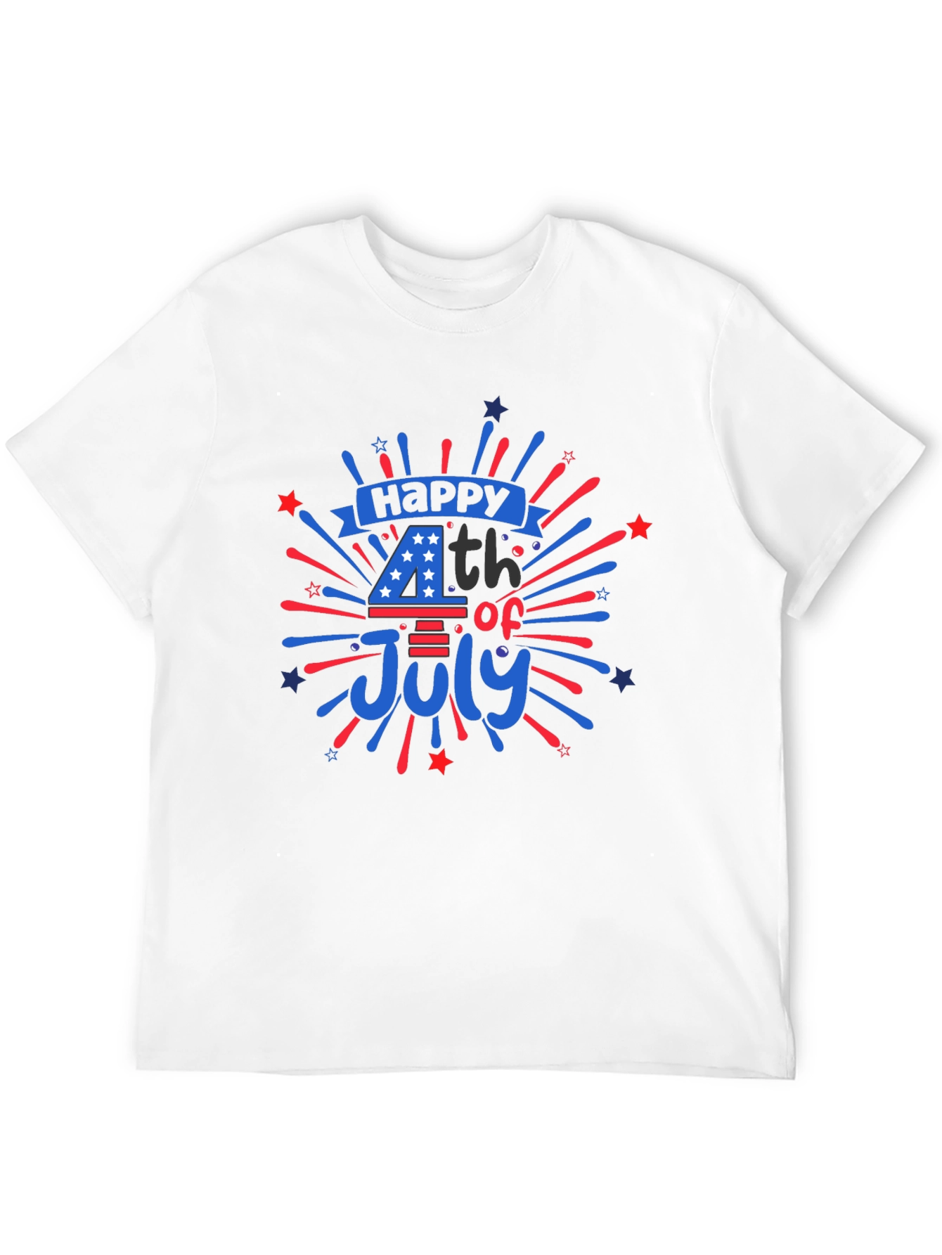 Black Happy 4th of July Graphic T-Shirt view 12