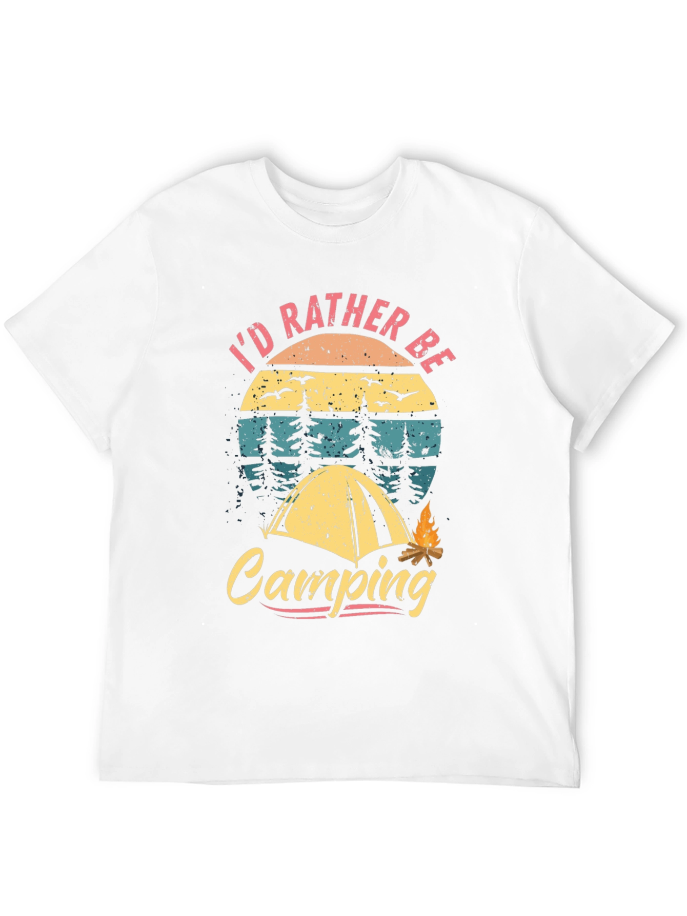 Black Camping Graphic T-Shirt - Outdoors Adventure Tee view 12