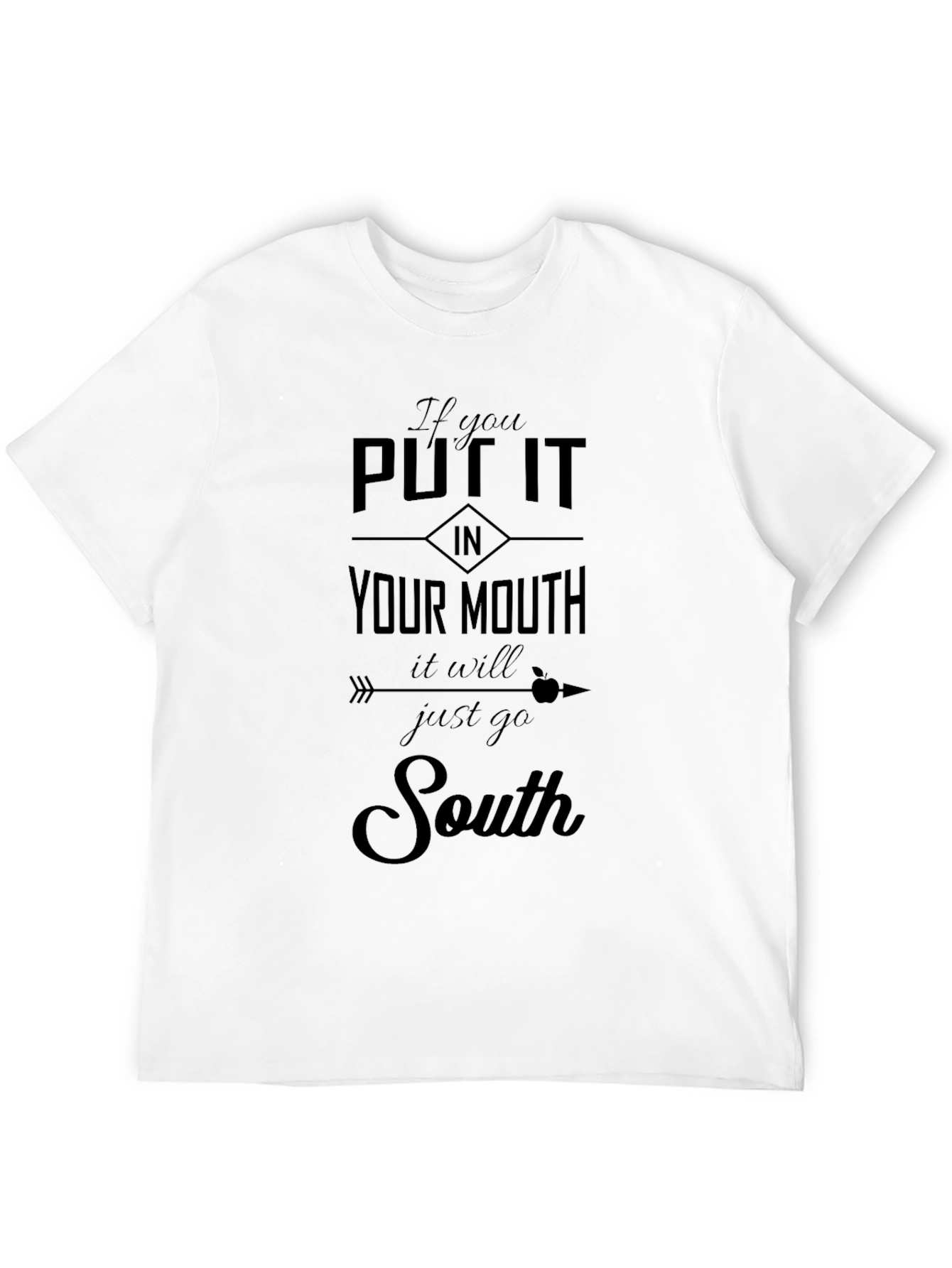 Black Funny "Put It In Your Mouth" Graphic Tee view 12
