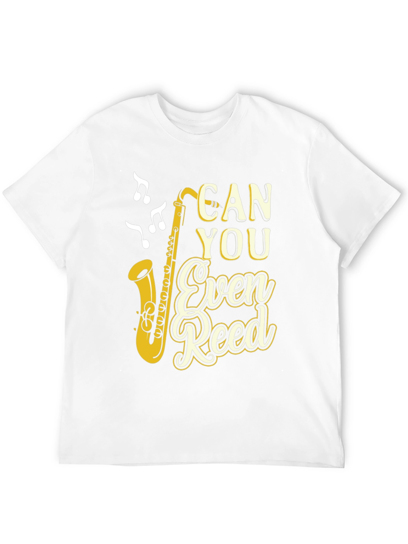 Black Can You Even Reed? Saxophone Music T-Shirt view 12