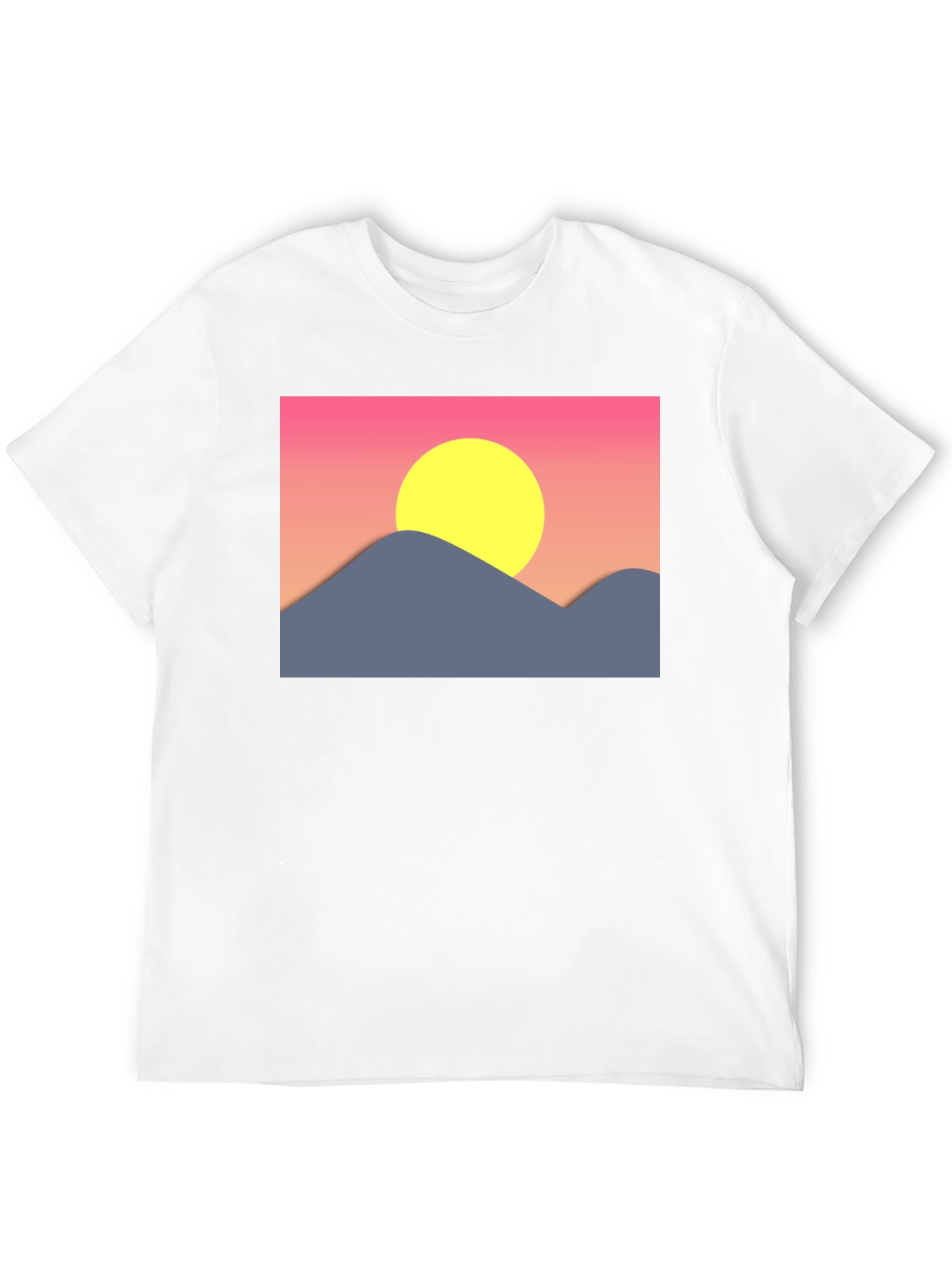Black Sunset Mountain Graphic Tee - Black Cotton Blend view 12