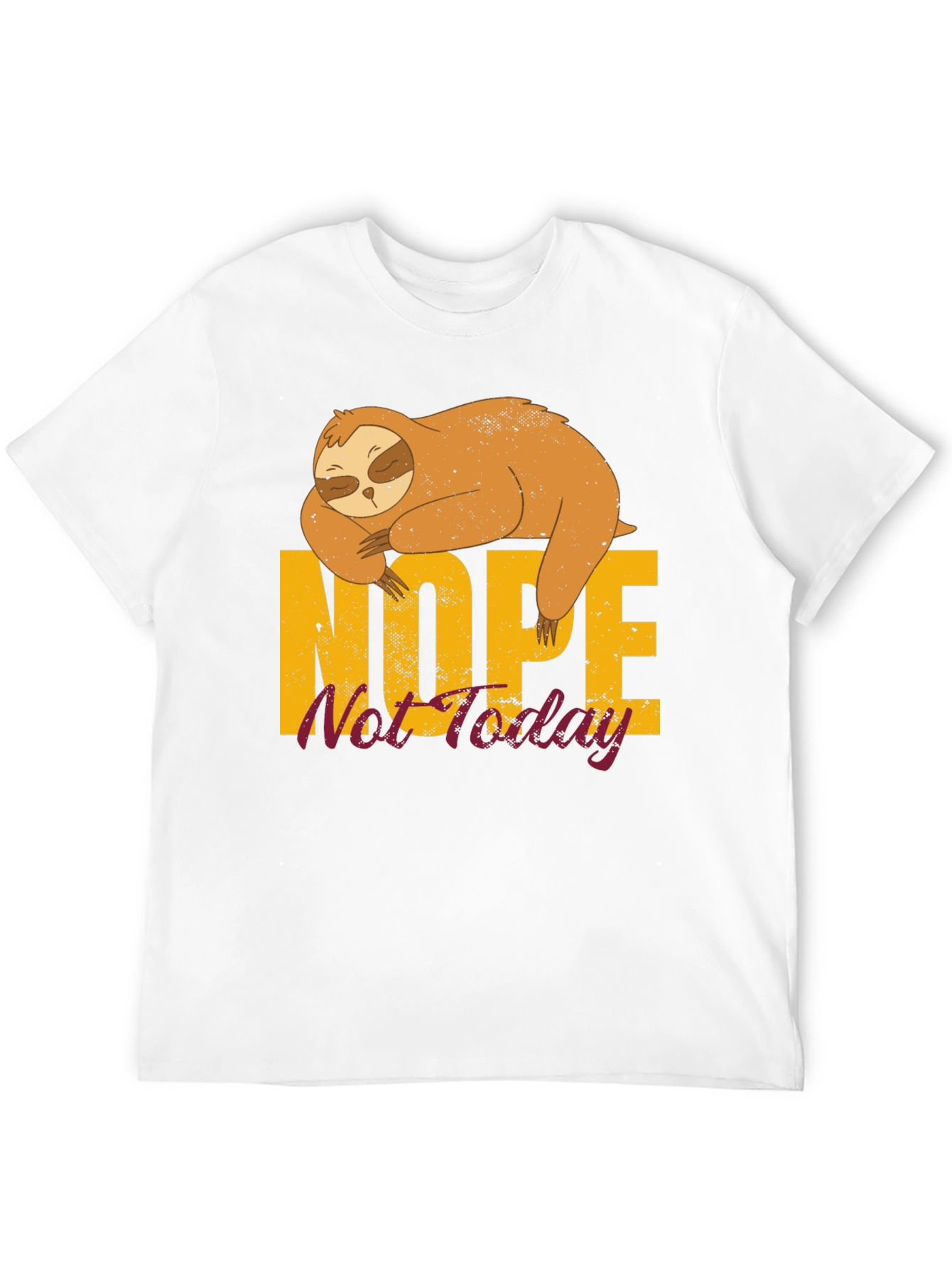 Black Nope Not Today Sloth Graphic Tee - Unisex view 12