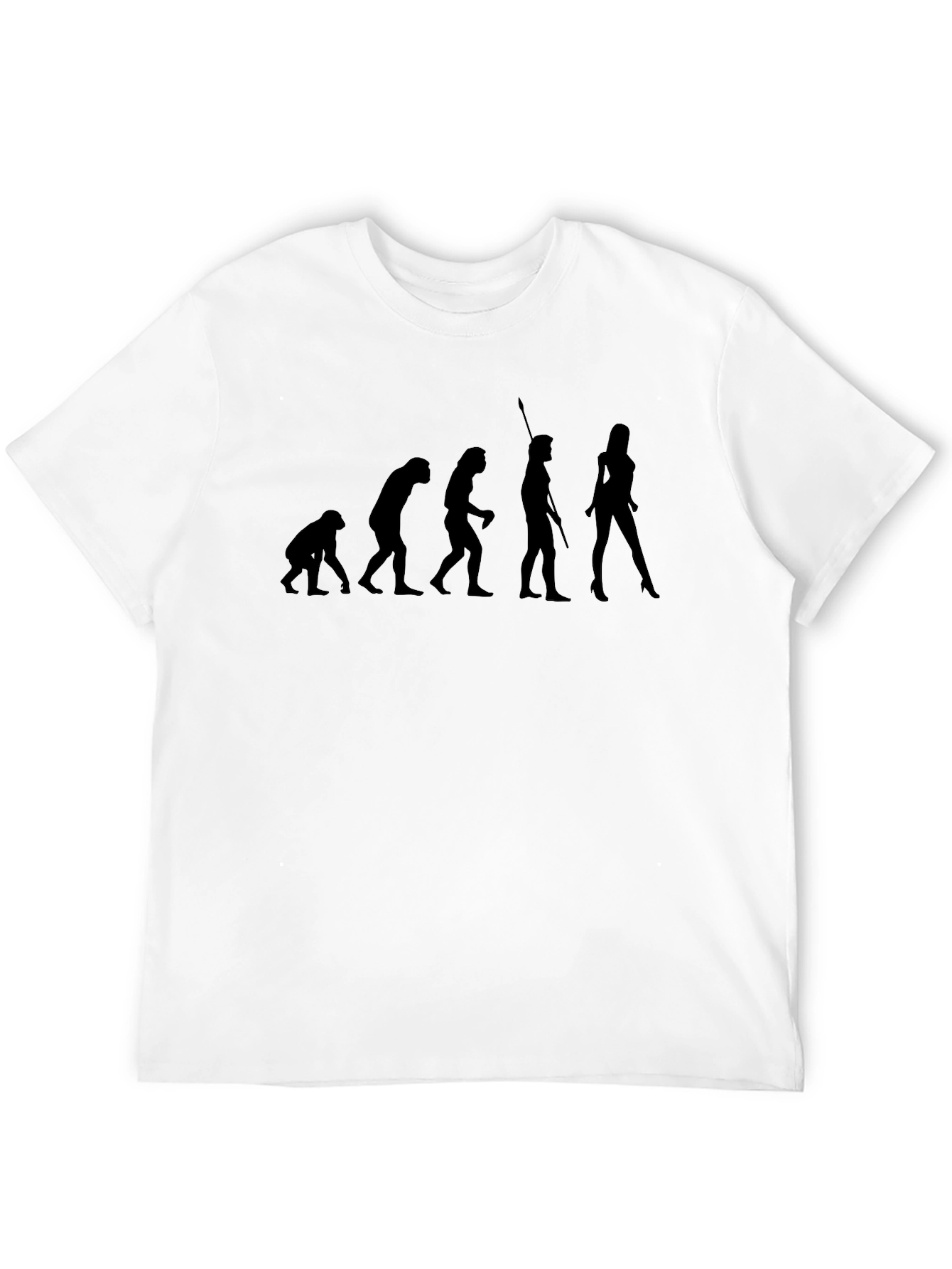 Black Evolution of Man T-Shirt - Funny Graphic Tee view 12