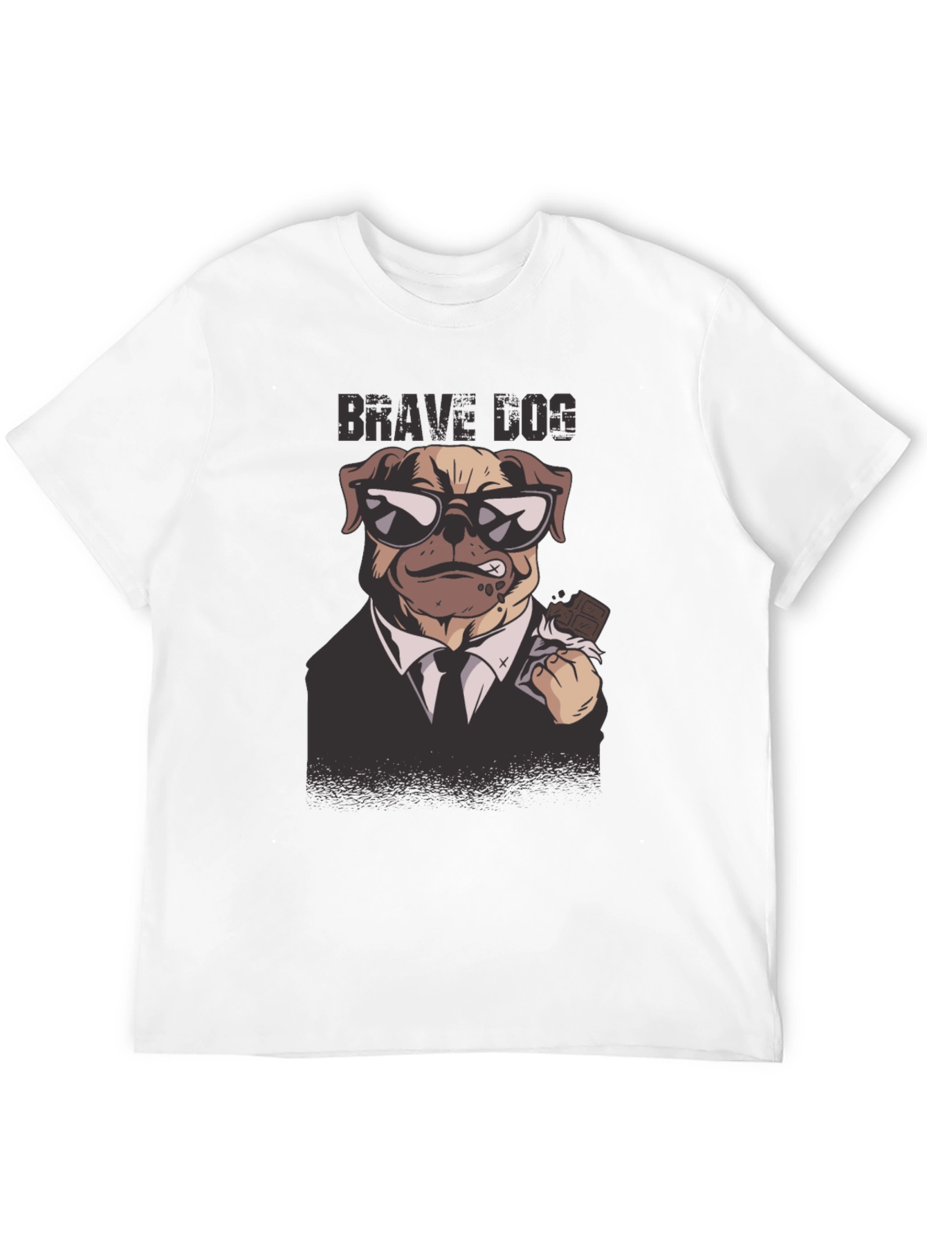 Black Brave Dog Graphic Tee - Cool Canine Design view 12
