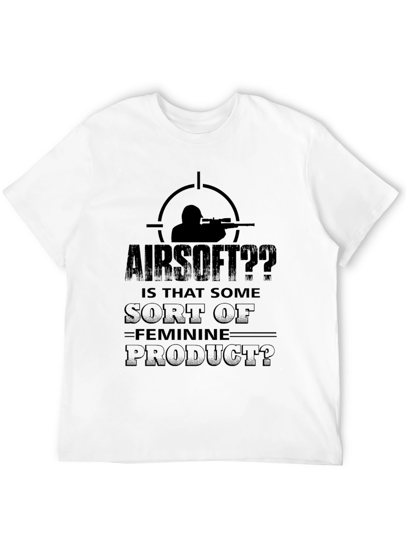 Black Airsoft Masculinity Graphic Tee view 12