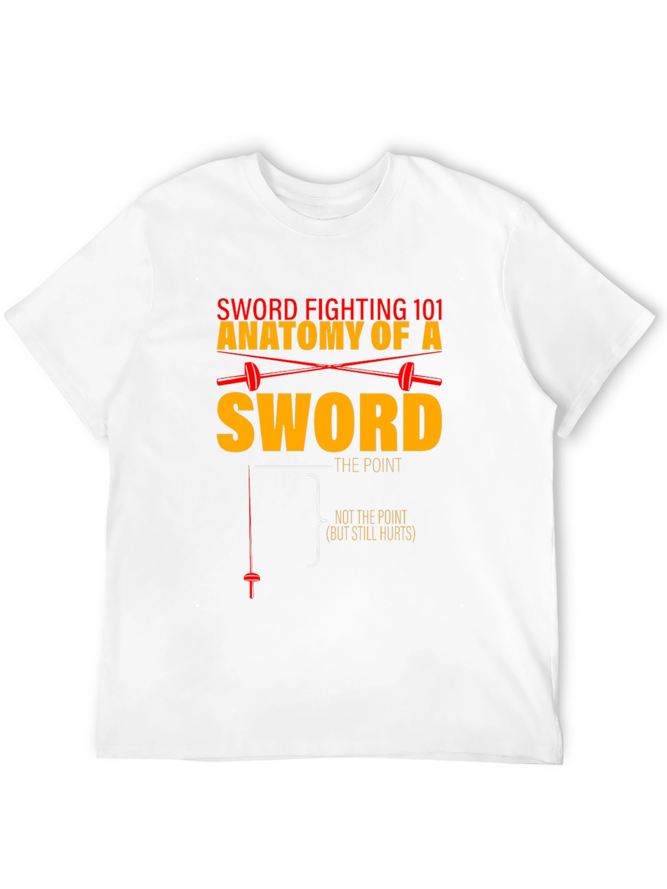 Black Sword Fighting Anatomy T-Shirt view 12
