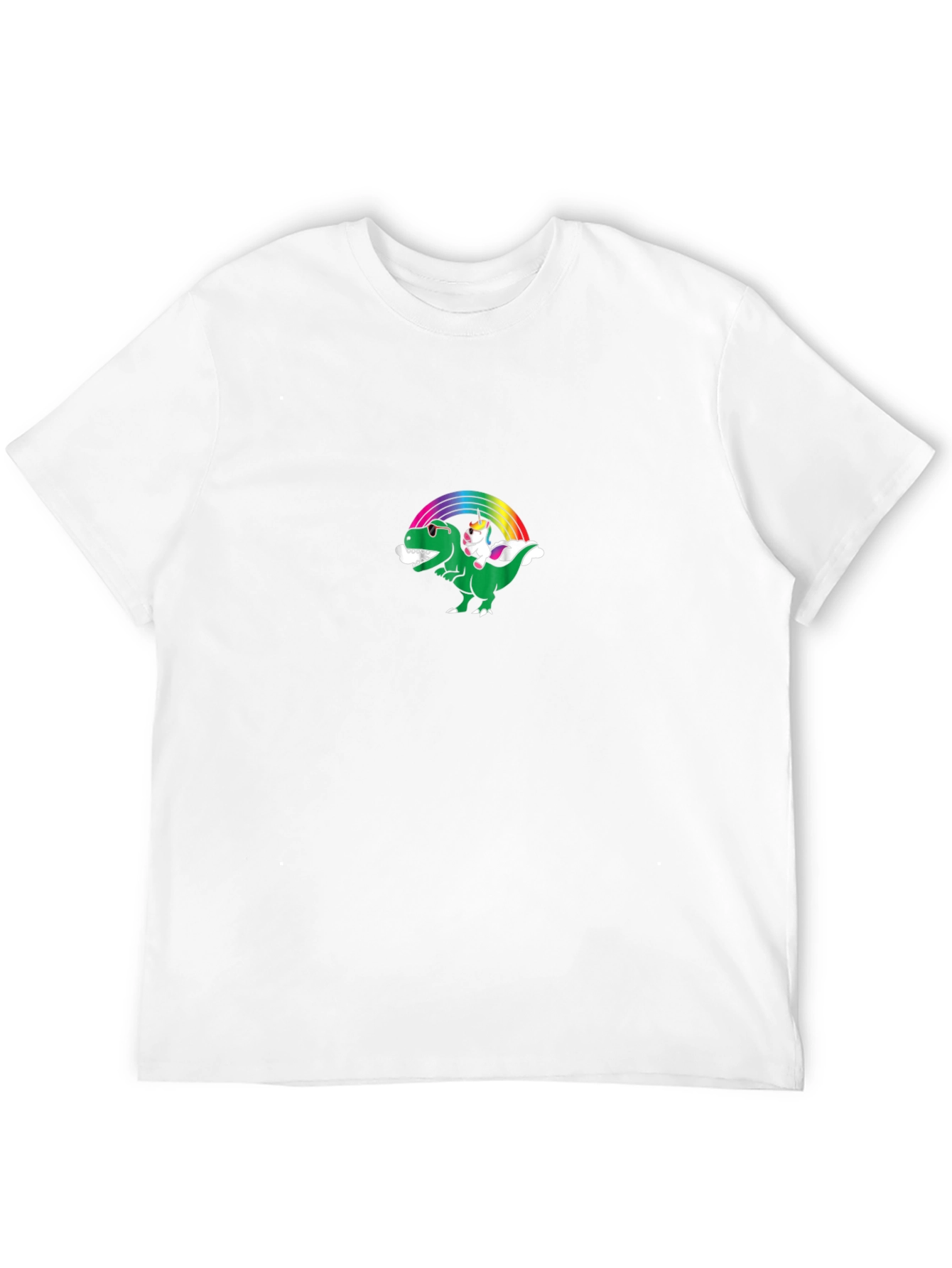 Black Dino Unicorn Rainbow T-Shirt - Black view 12