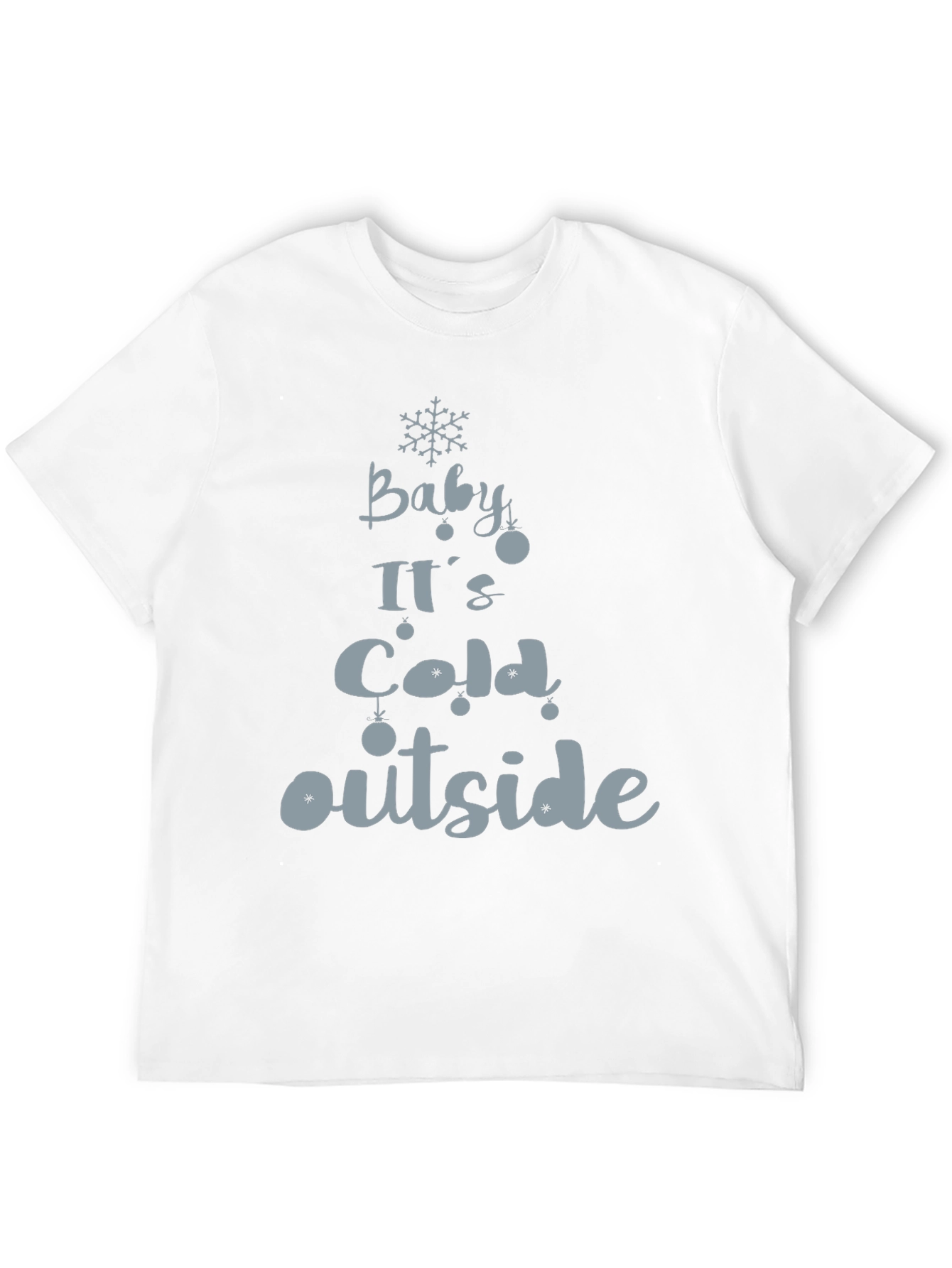 Black Baby It's Cold Outside Holiday Graphic Tee view 12