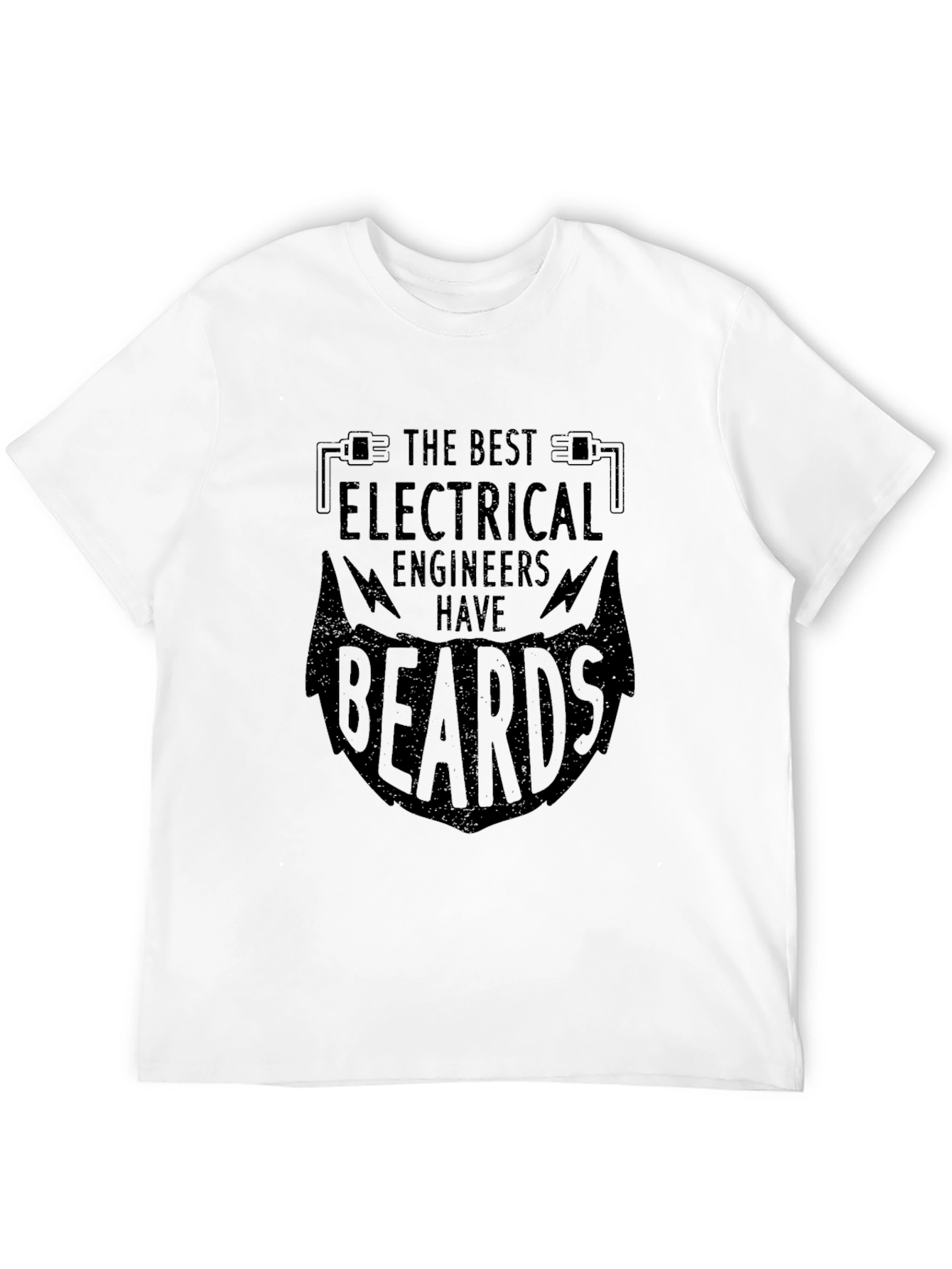 Black Electrical Engineer Beard Graphic T-Shirt view 12